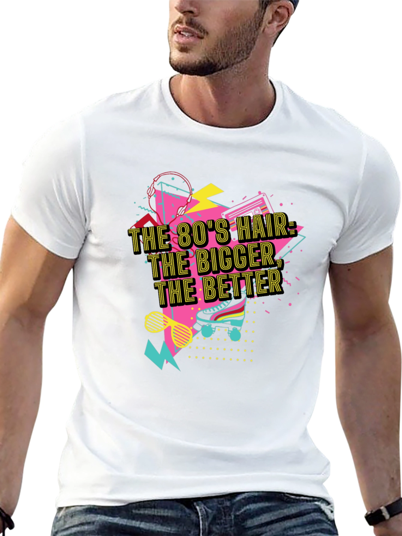 Camiseta Negra Retro Años 80
