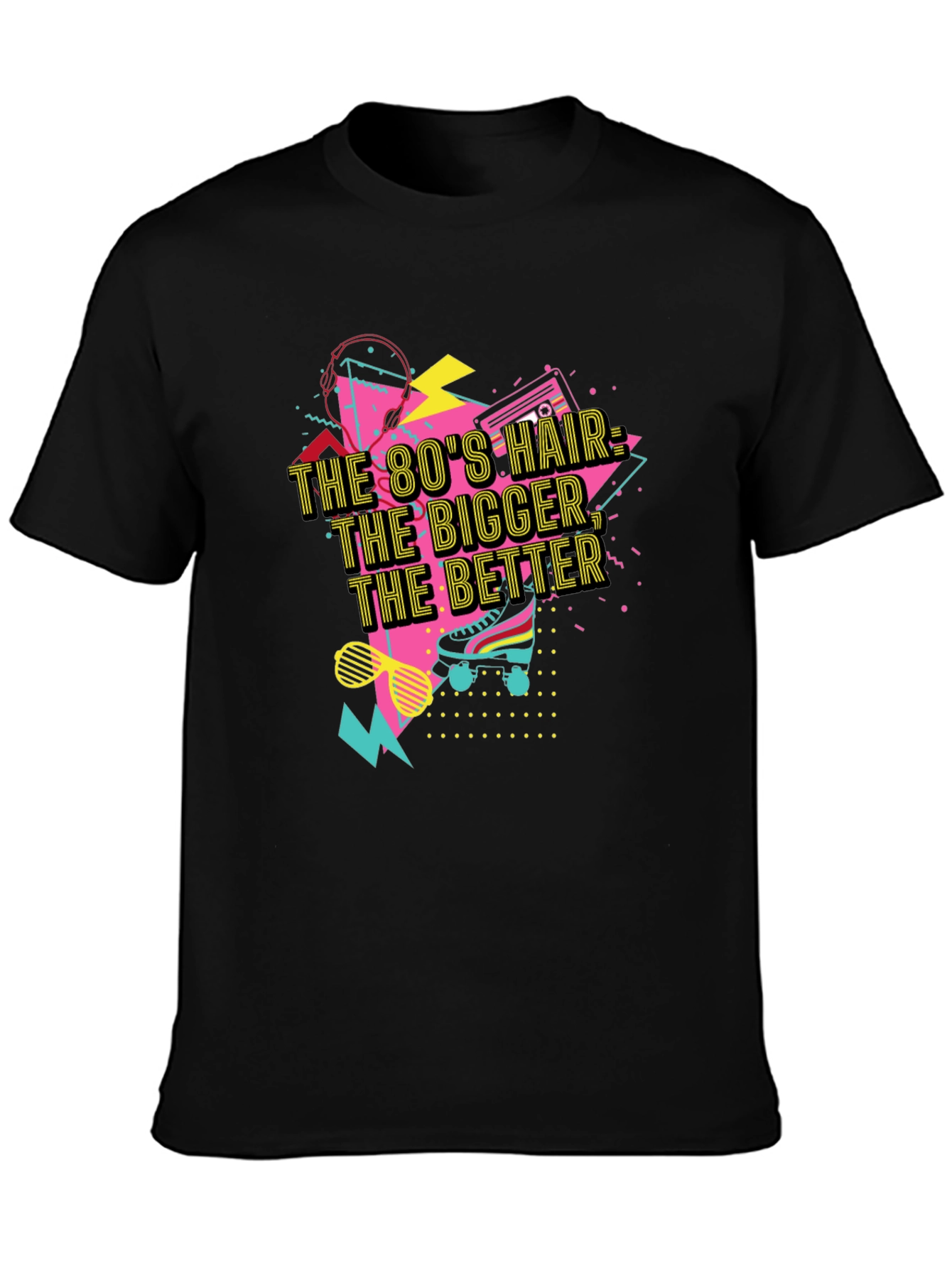 Camiseta Negra Retro Años 80