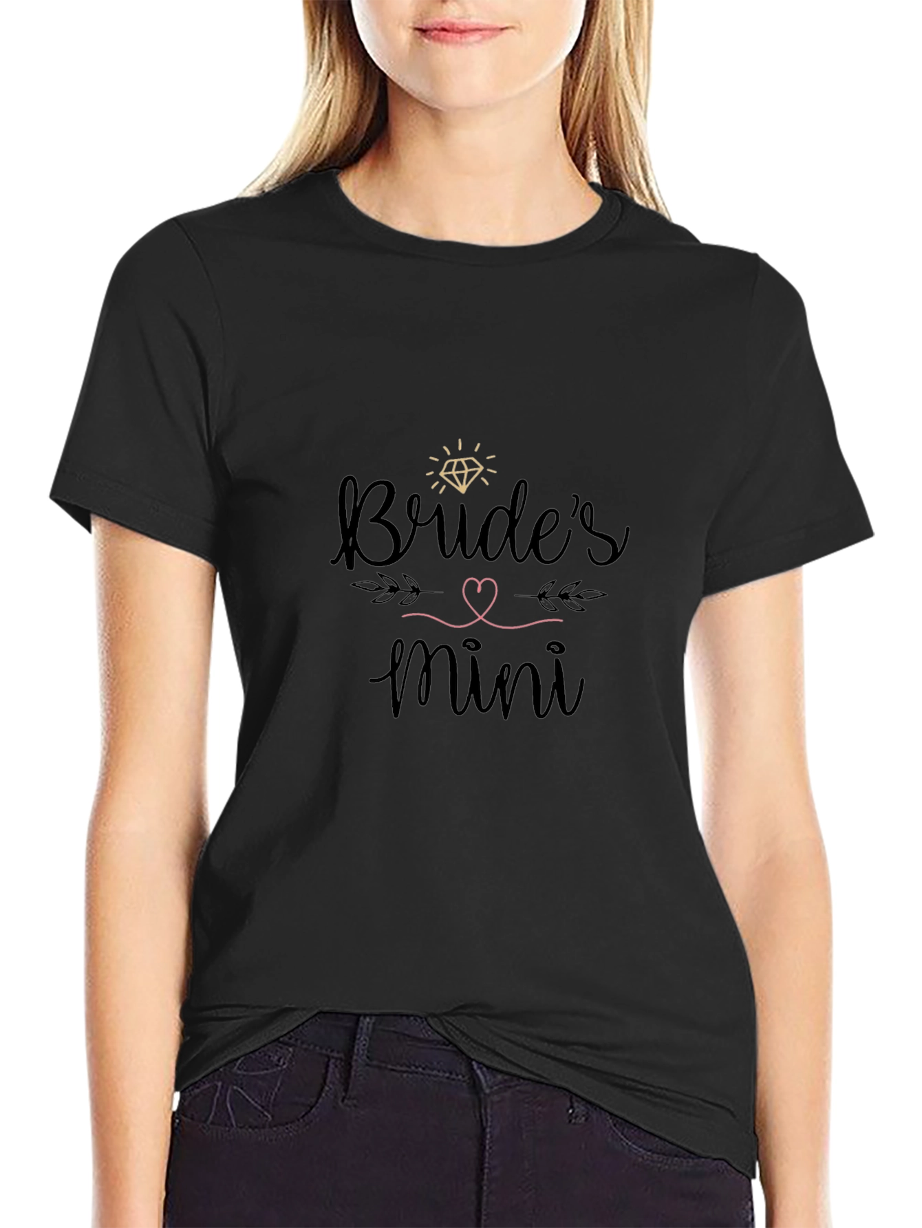 Camiseta Negra Brides Mini para Despedida de Soltera