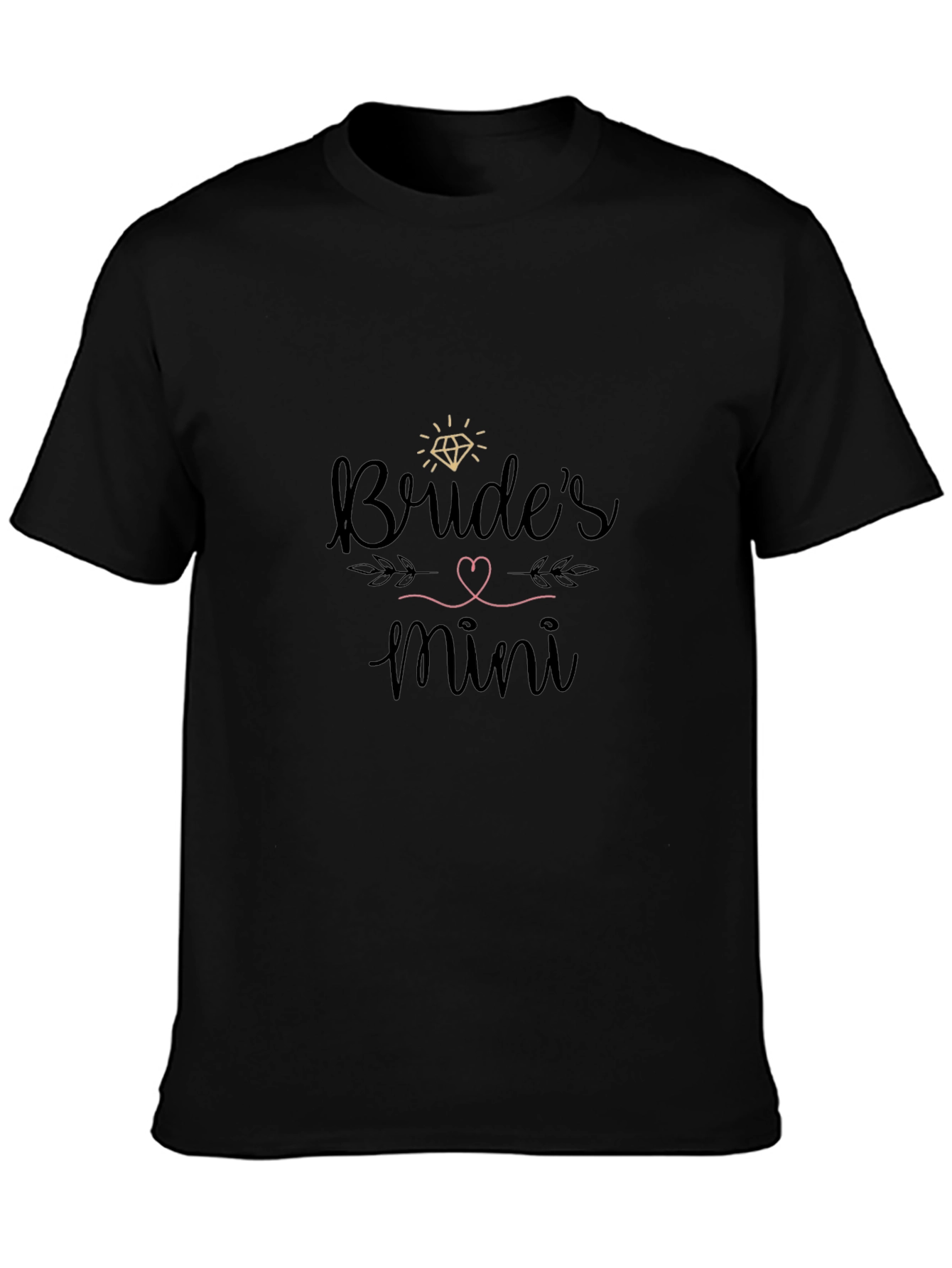 Camiseta Negra Brides Mini para Despedida de Soltera