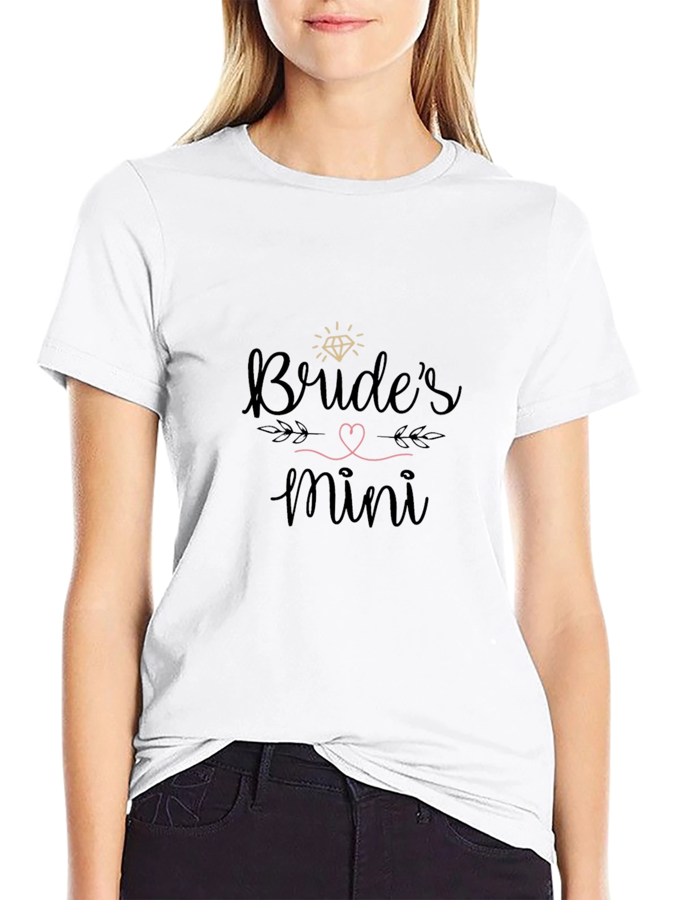 Camiseta Negra Brides Mini para Despedida de Soltera