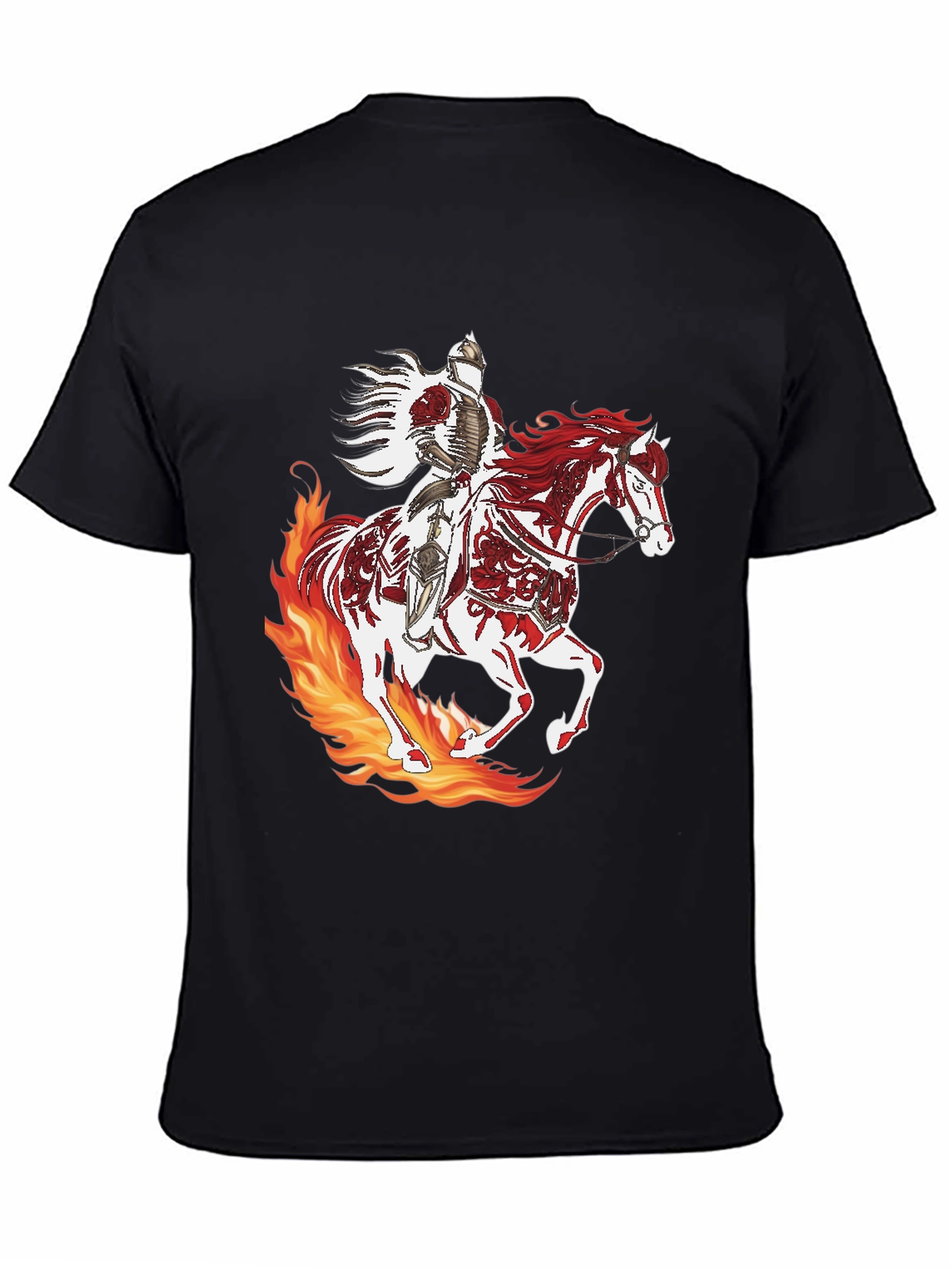 Camiseta Negra Caballero Fuego