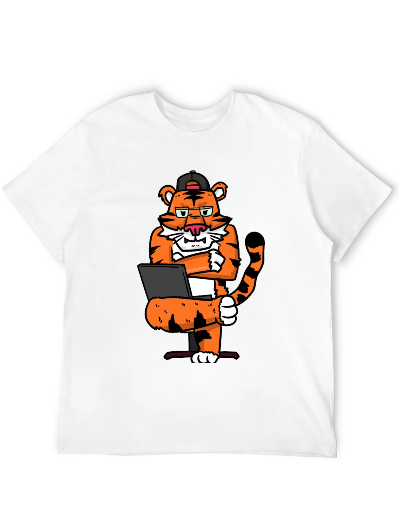 Camiseta Negra con Tigre Programador