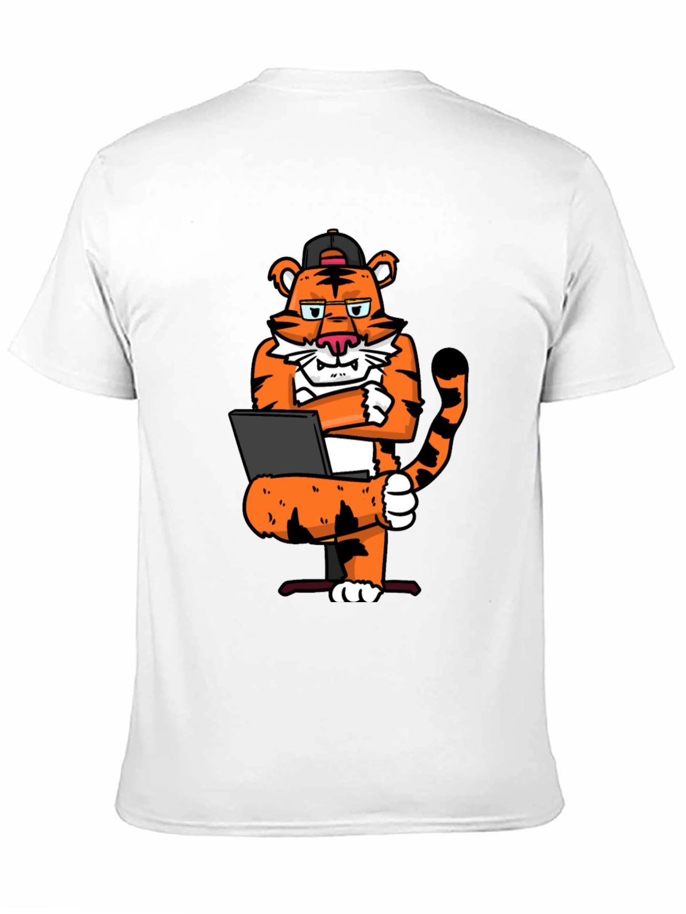 Camiseta Negra con Tigre Programador
