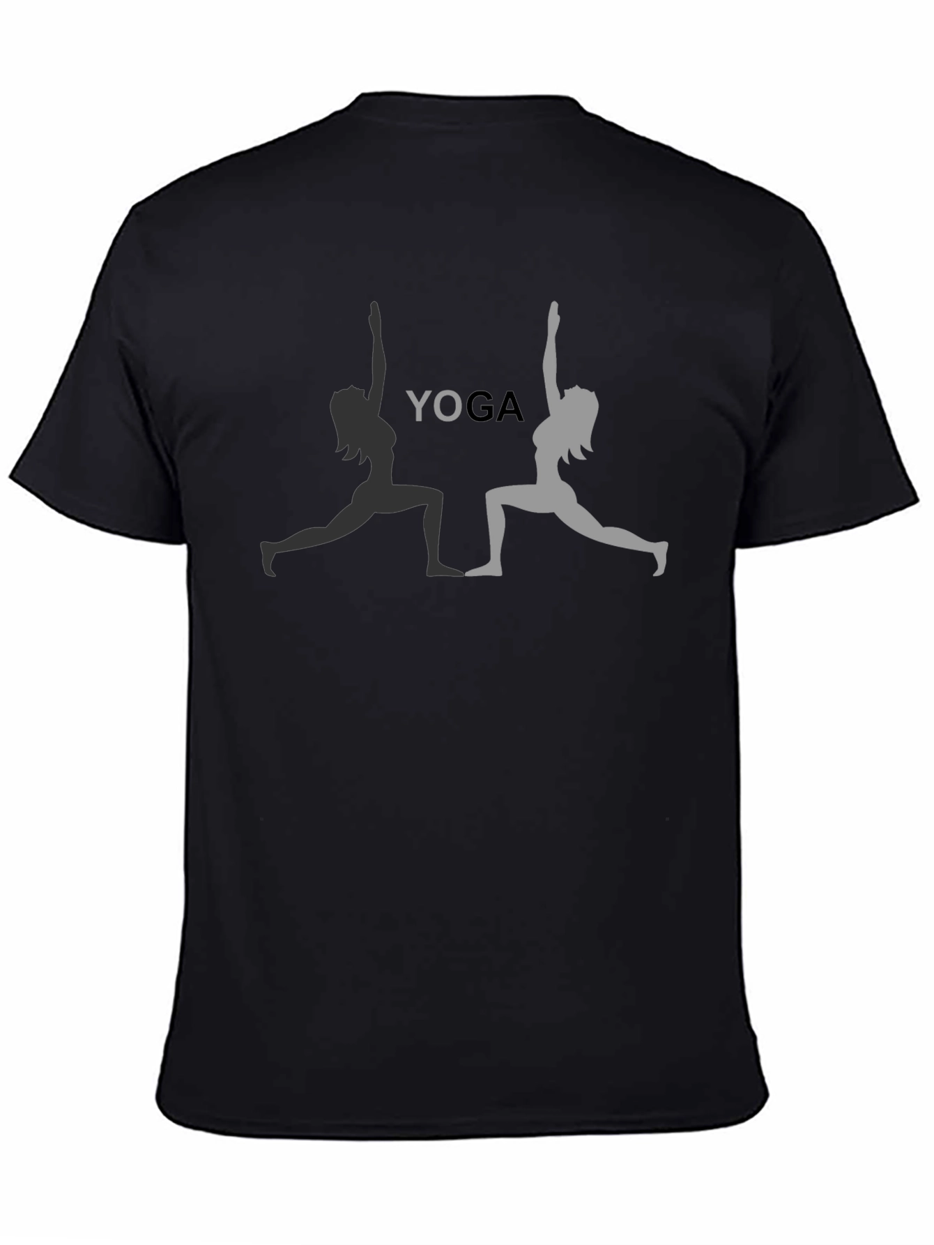 Camiseta Negra Yoga Pose Mujer