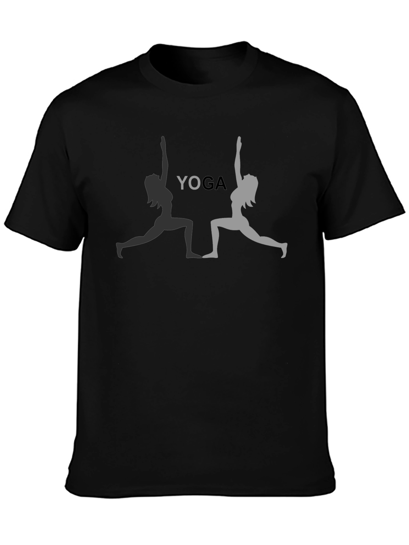 Camiseta Negra Yoga Pose Mujer