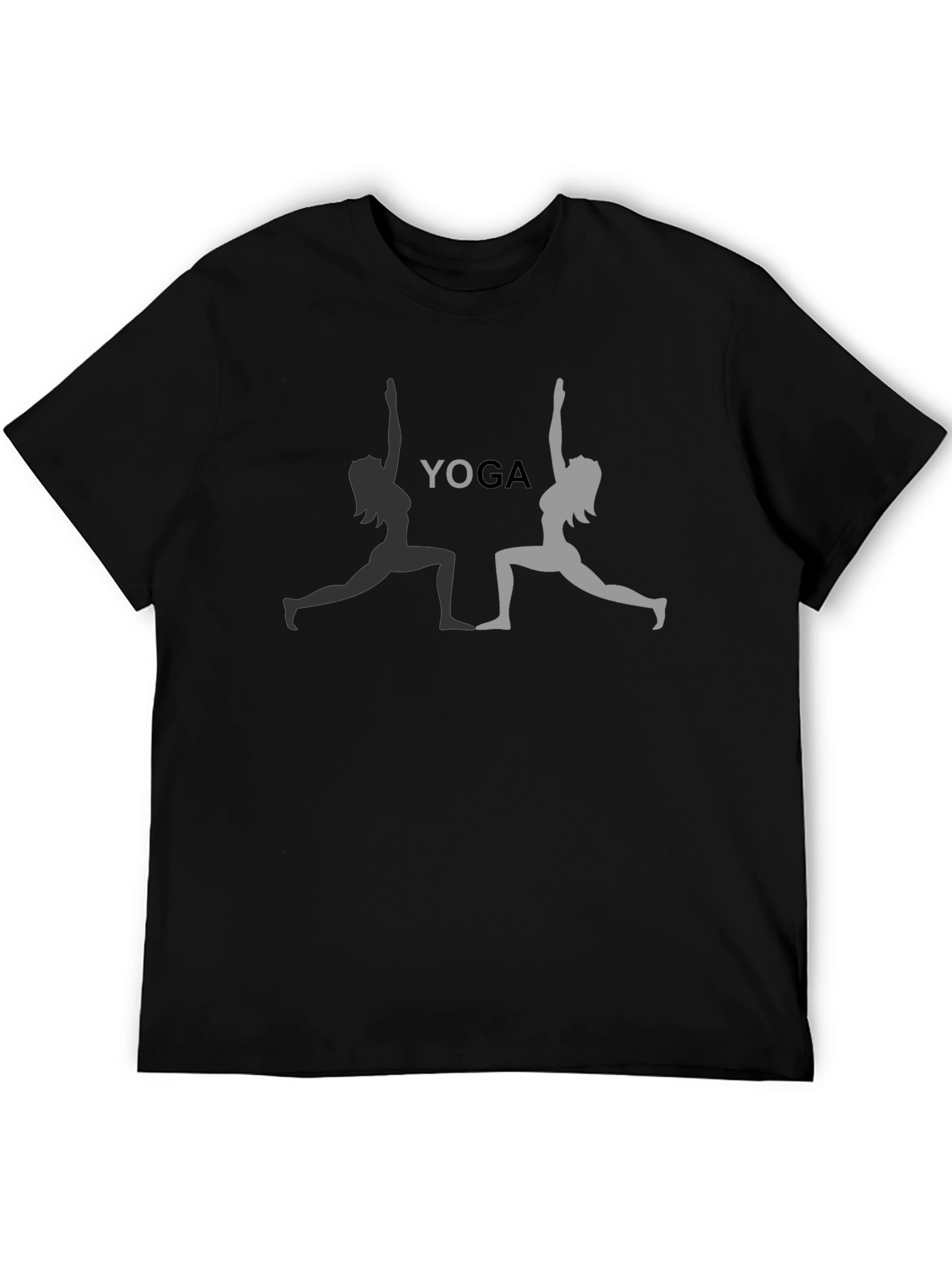 Camiseta Negra Yoga Pose Mujer