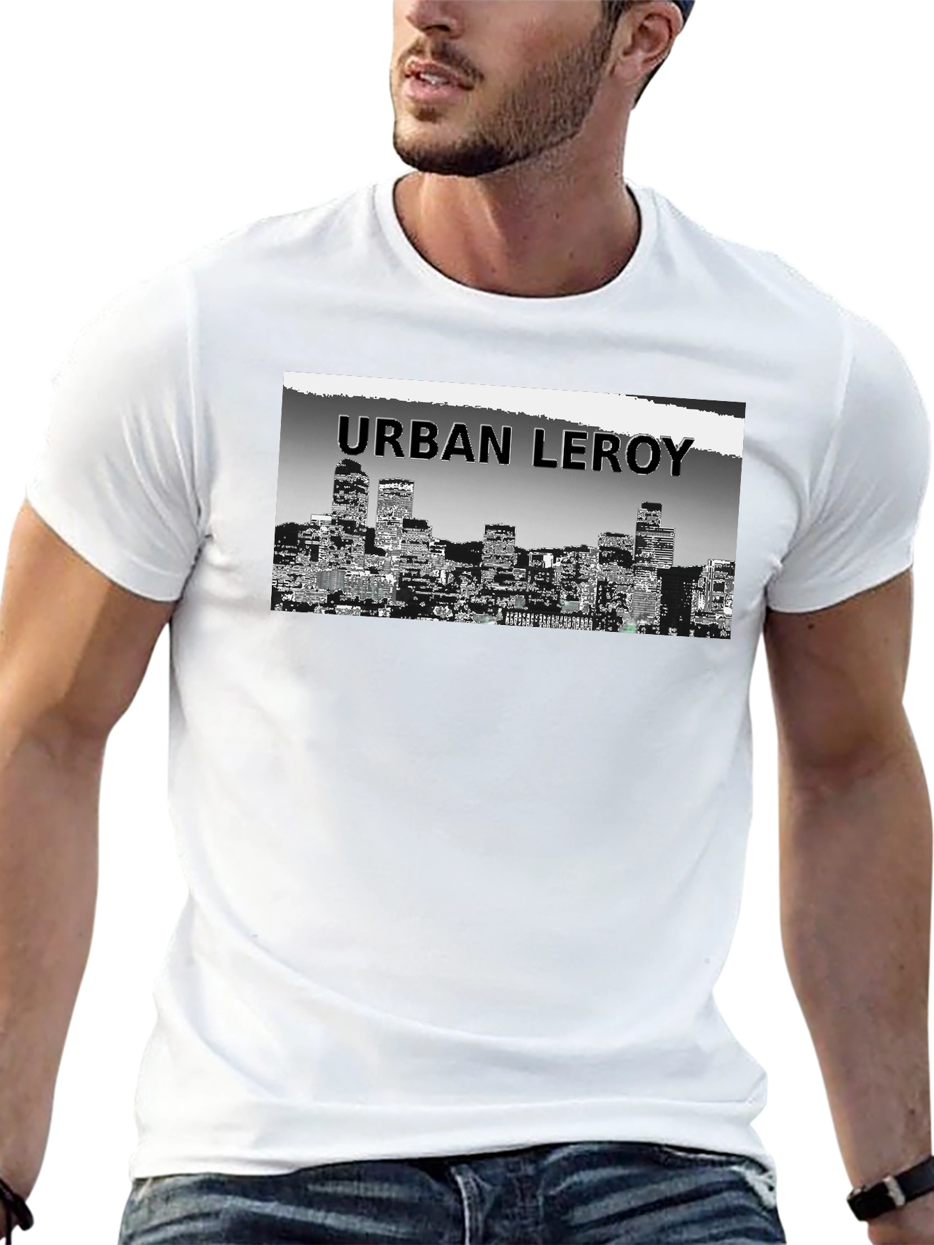 Camiseta Urbana Hombre Diseño Skyline