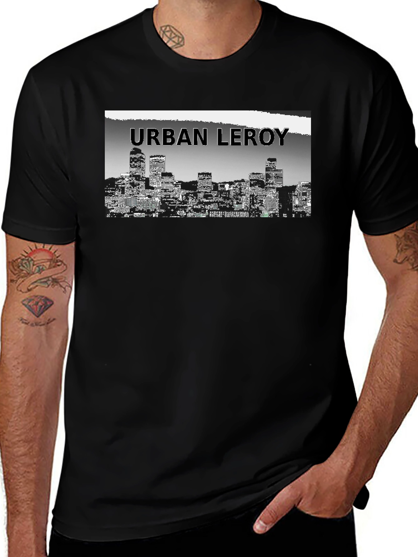 Camiseta Urbana Hombre Diseño Skyline