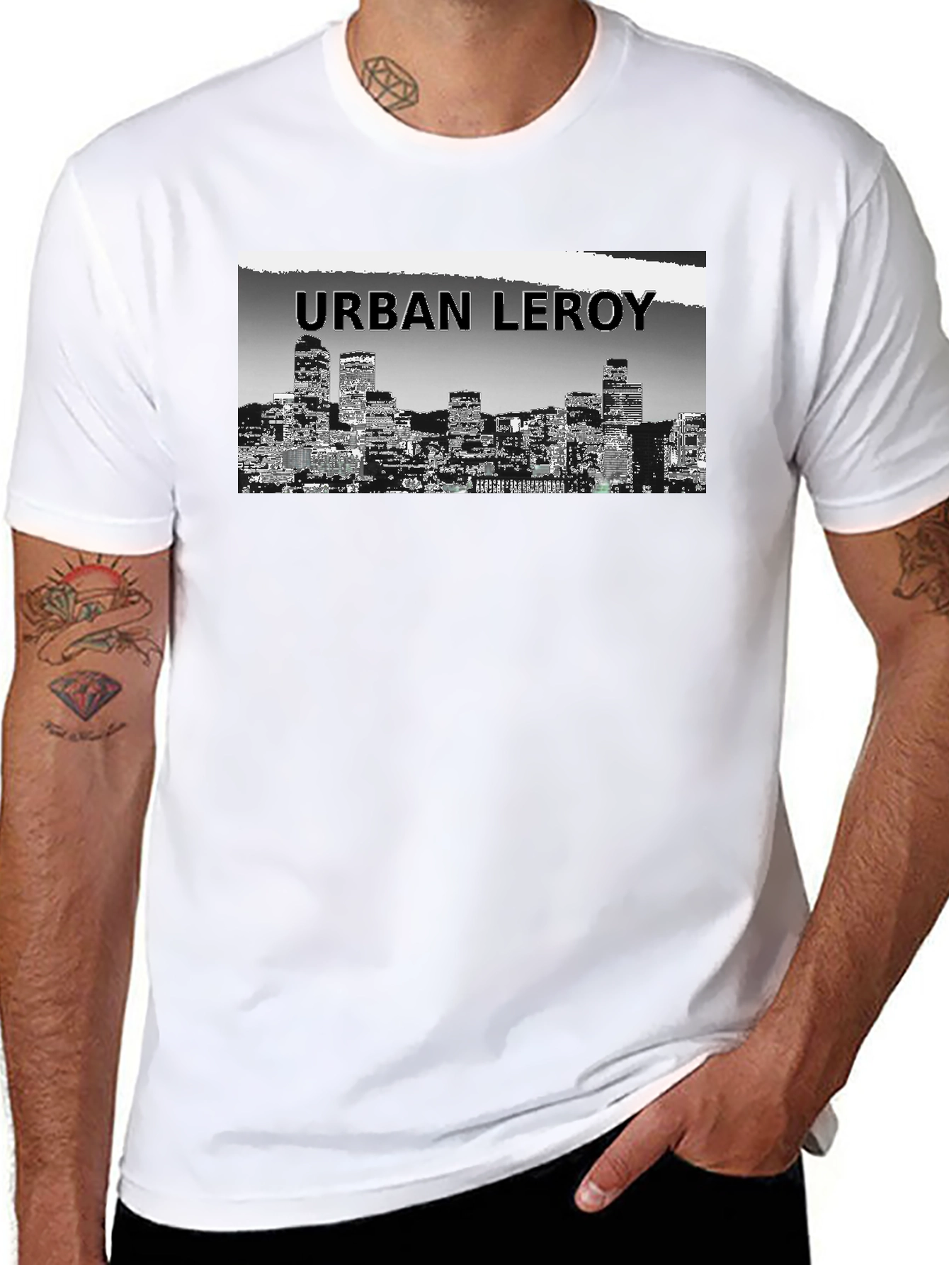 Camiseta Urbana Hombre Diseño Skyline