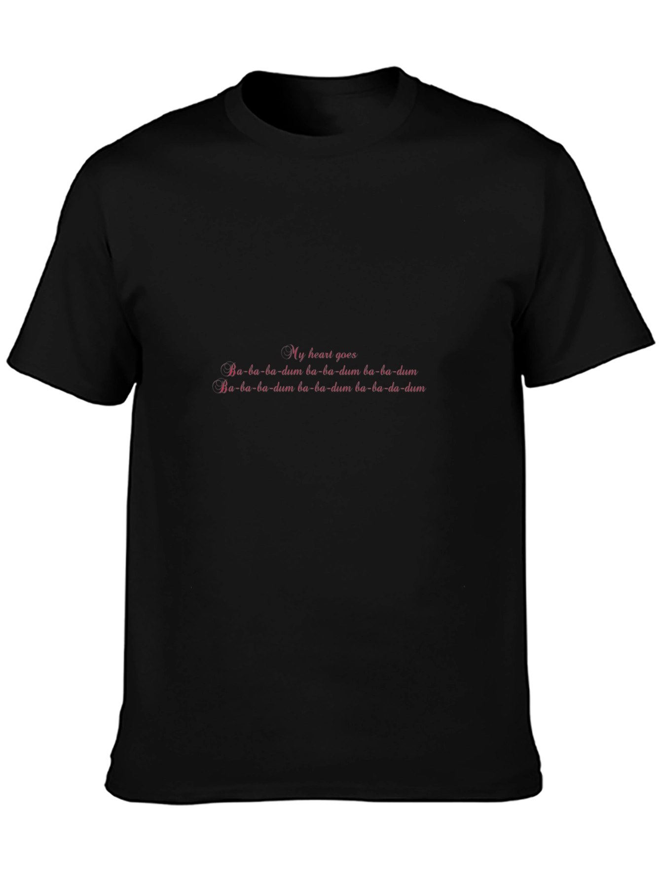 Camiseta Negra My Heart Goes Pop