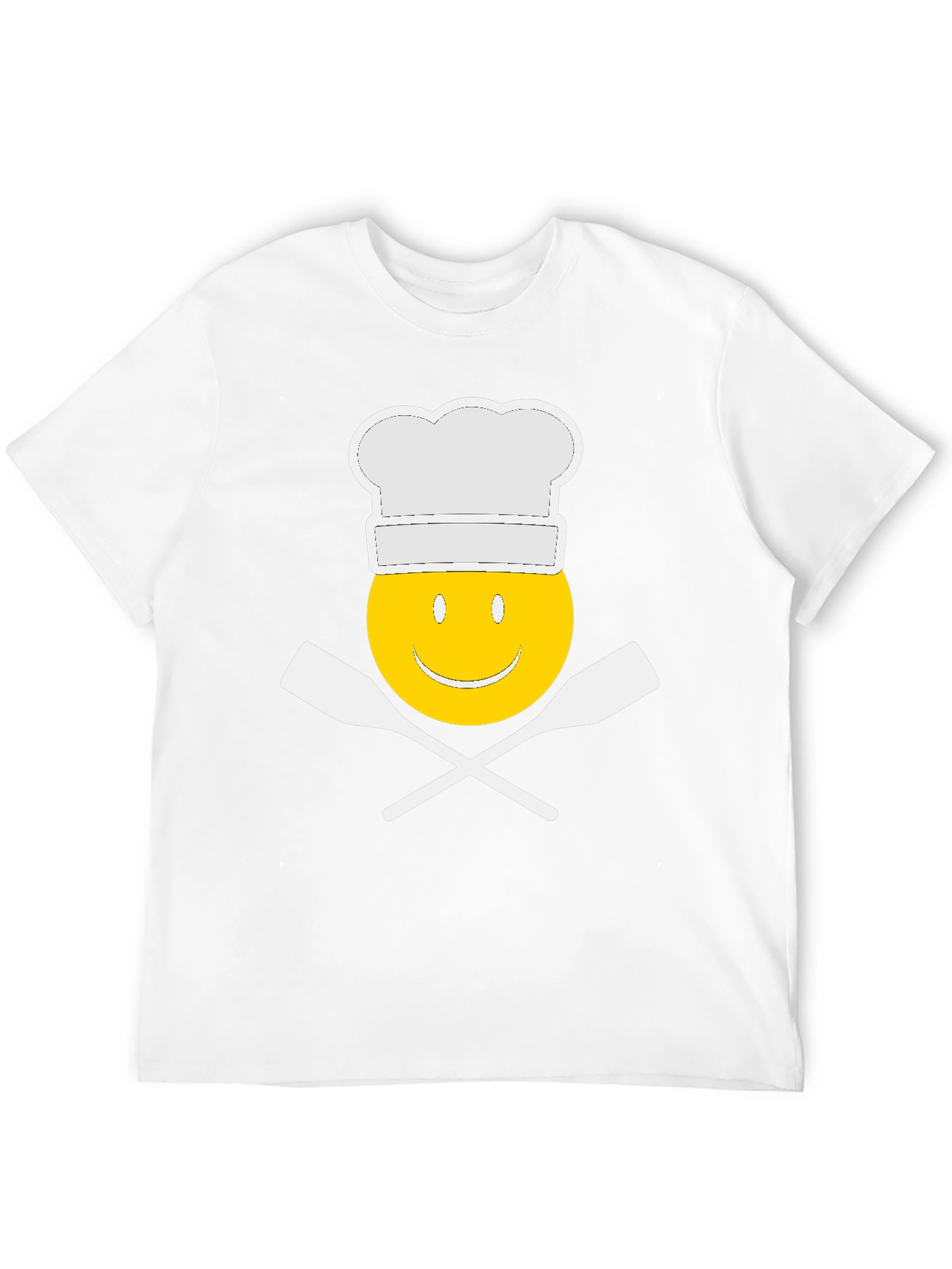 Camiseta Negra Chef Sonriente Divertida