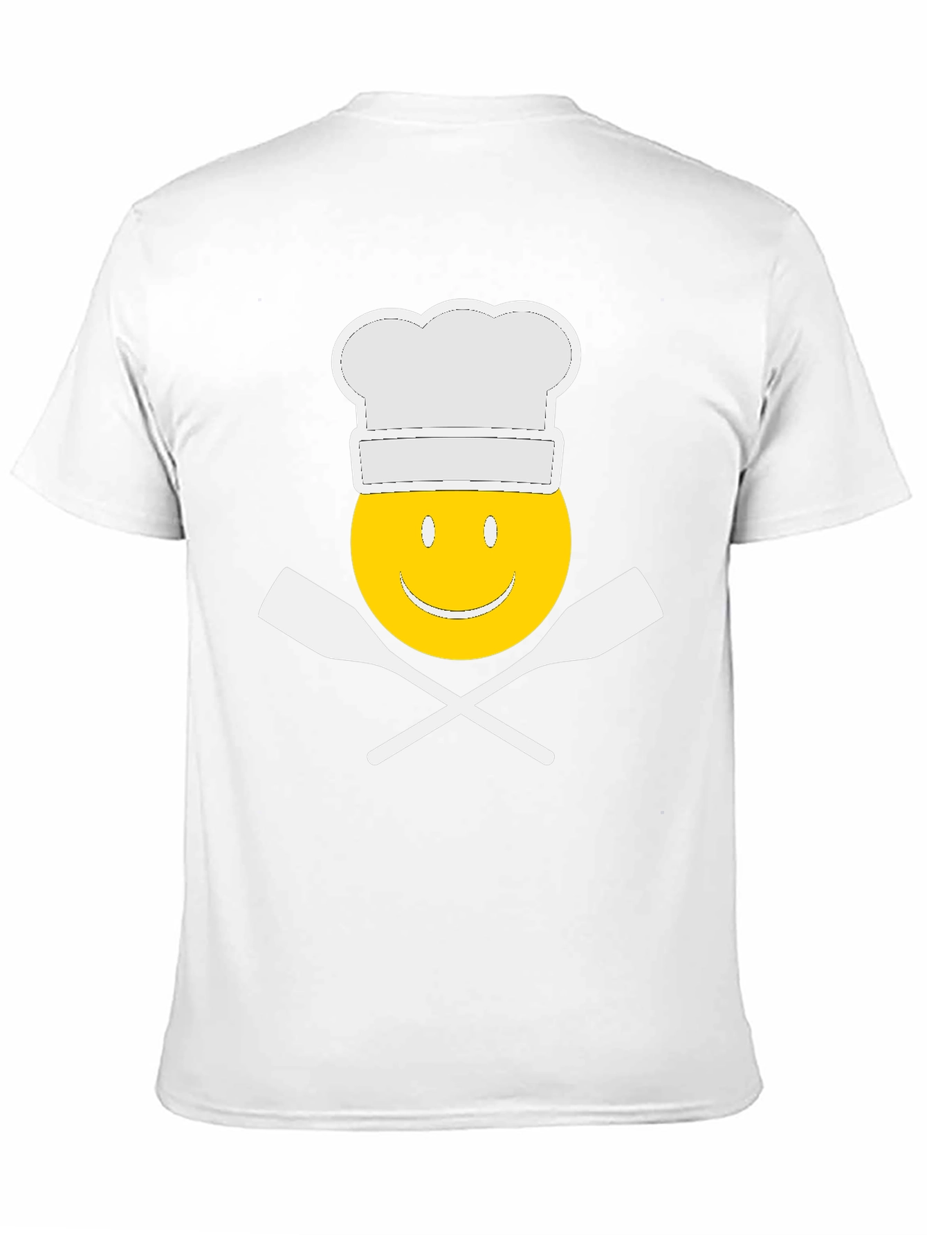 Camiseta Negra Chef Sonriente Divertida