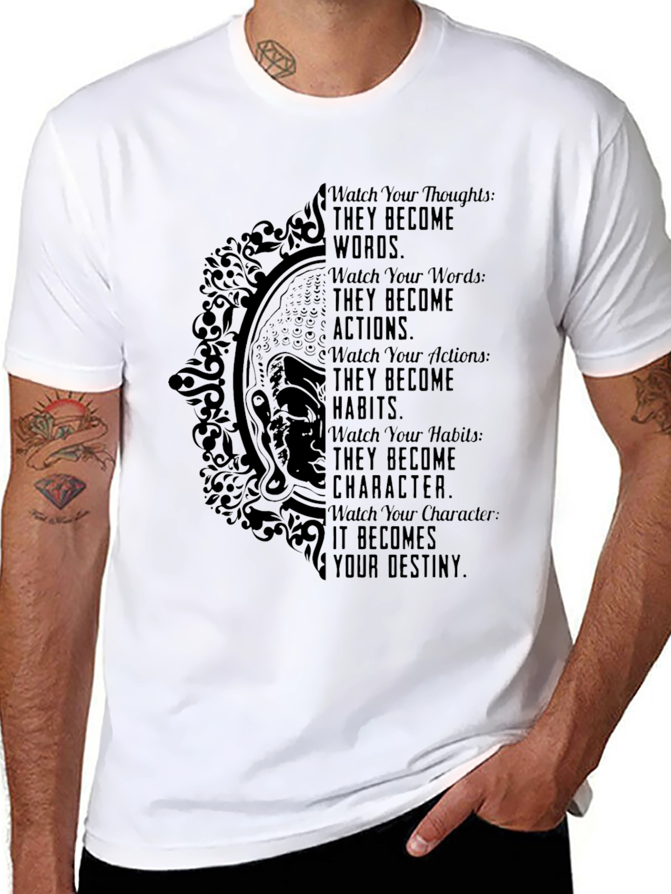 Camiseta Negra con Mensaje Inspirador