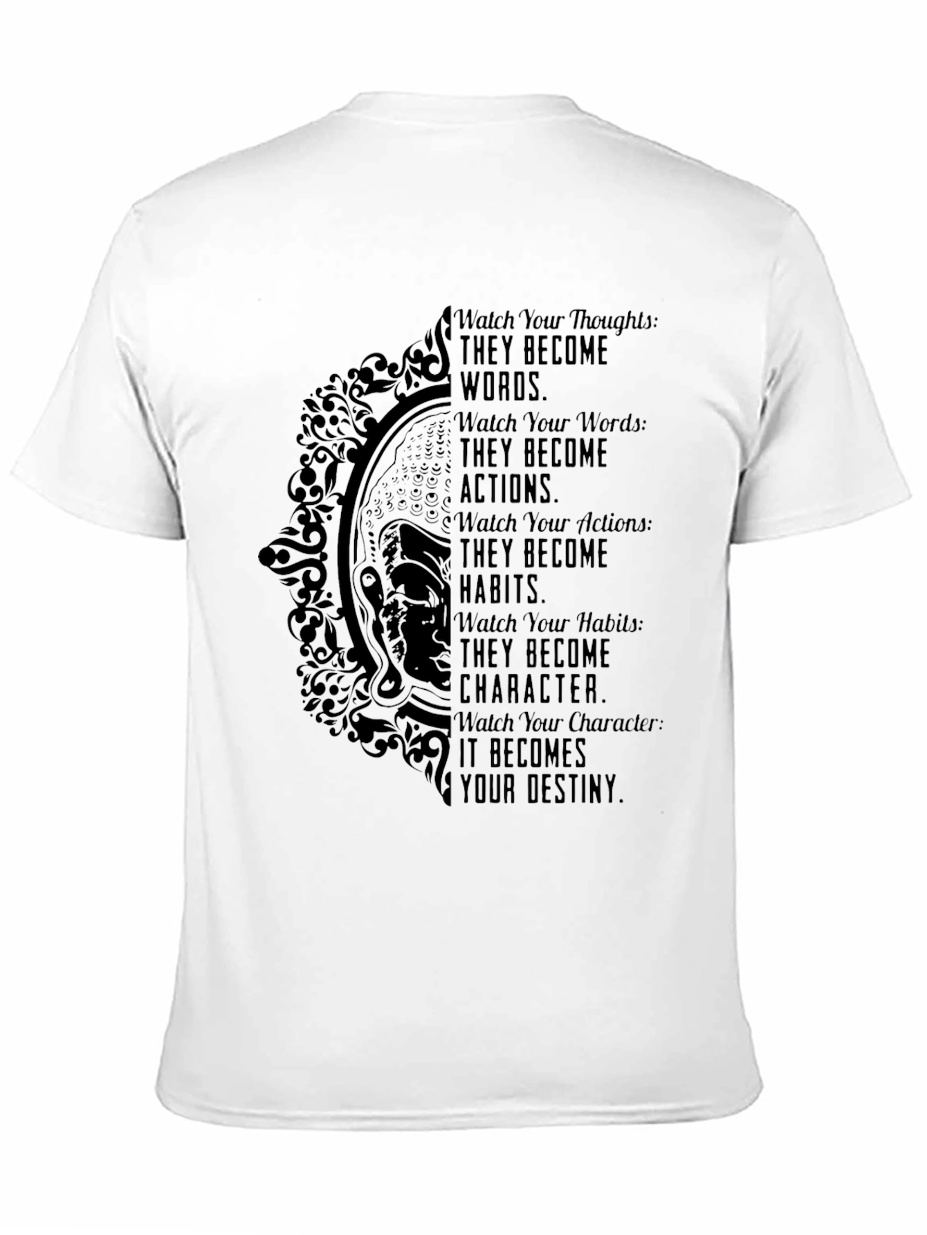 Camiseta Negra con Mensaje Inspirador