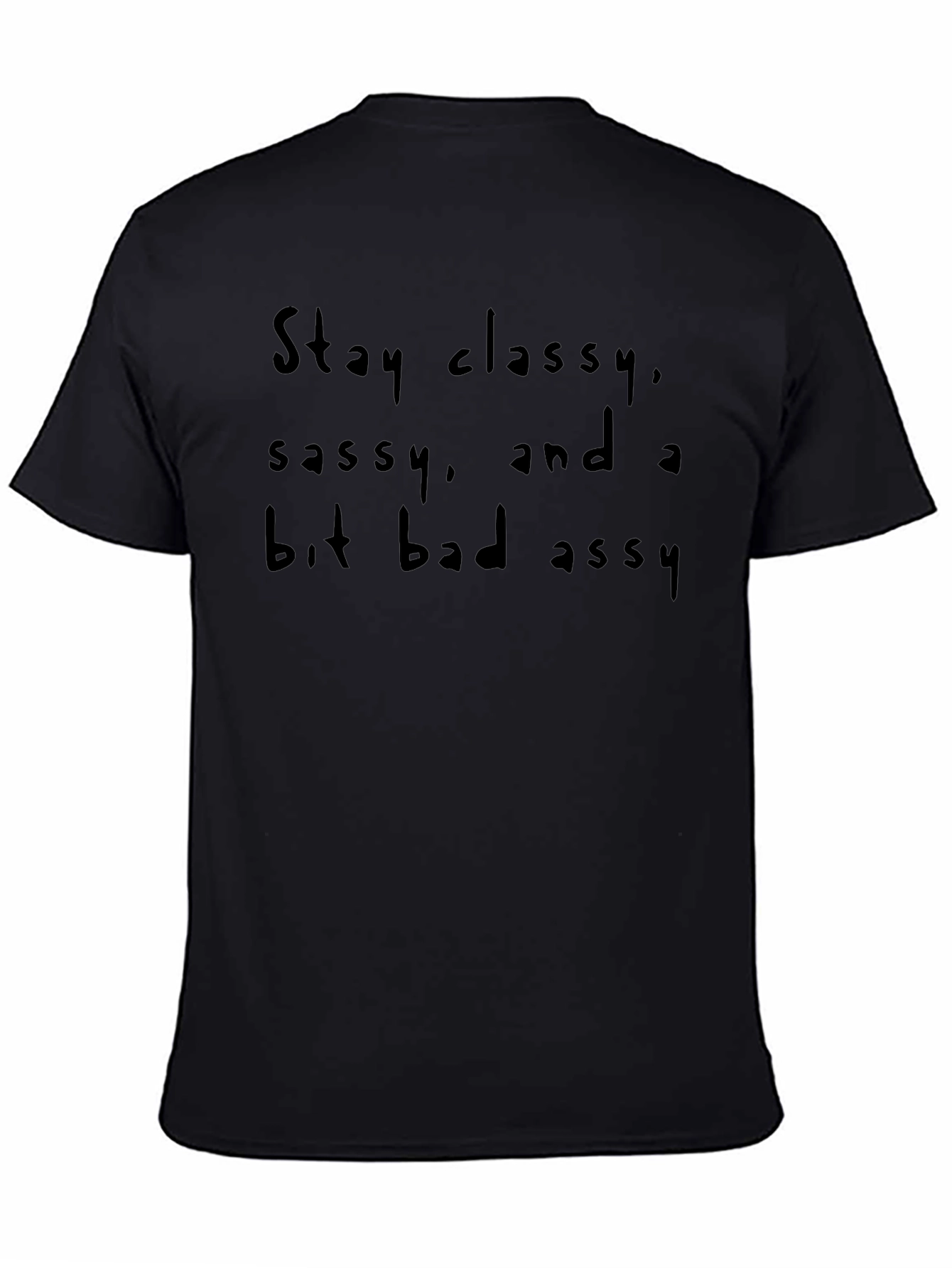 Camiseta Negra con Texto Divertido para Mujer