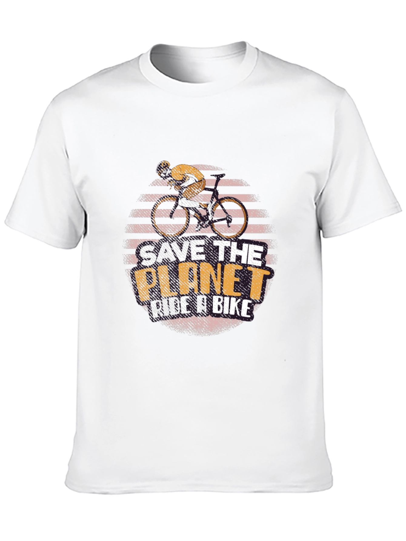 Camiseta Negra Salva el Planeta Anda en Bici