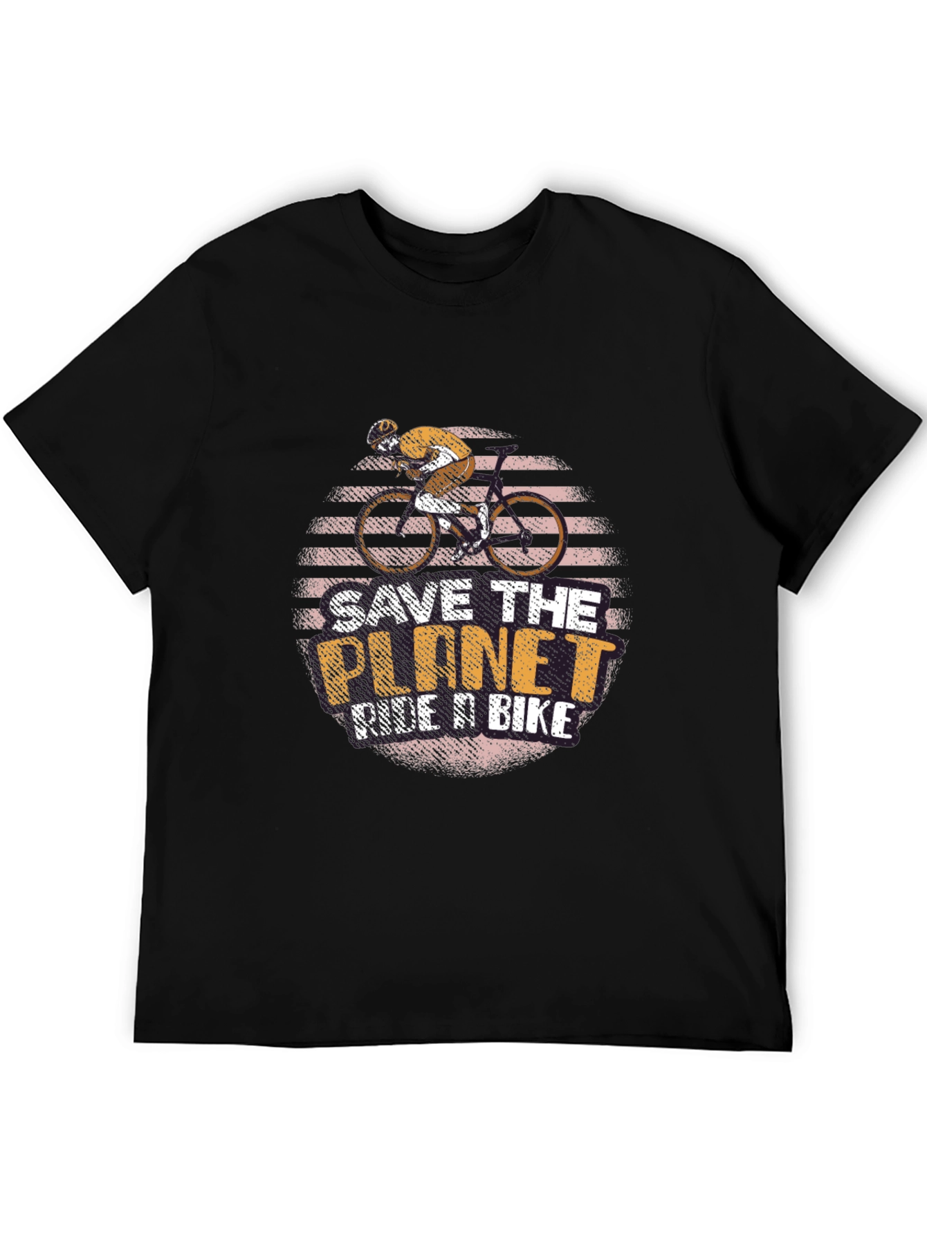Camiseta Negra Salva el Planeta Anda en Bici