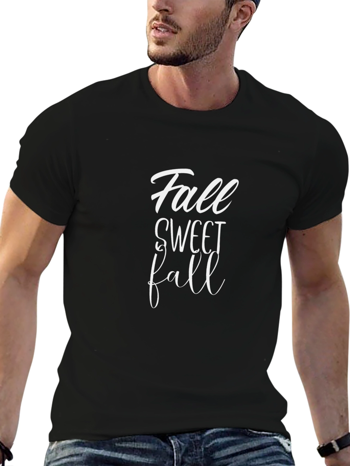 Camiseta Negra Fall Sweet Fall para Otoño