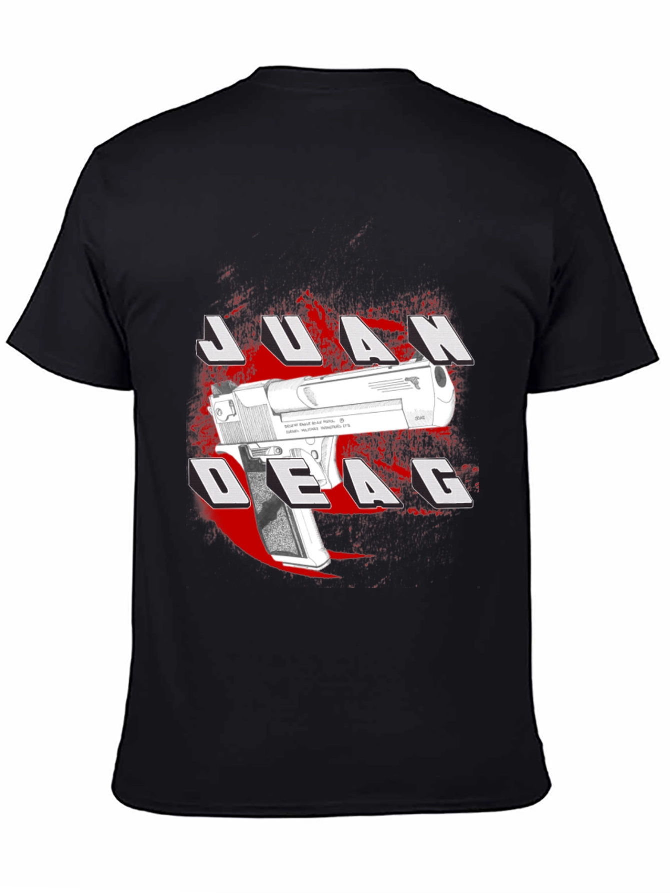 Camiseta Negra Estampada Juan Deag