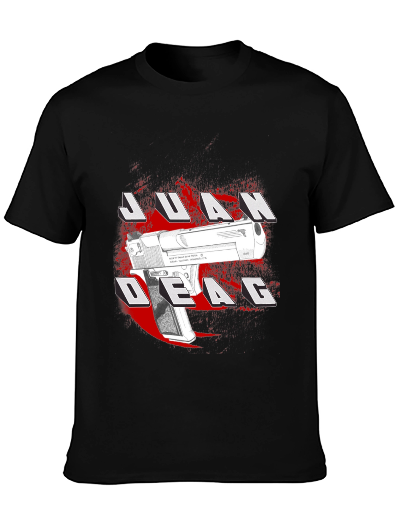 Camiseta Negra Estampada Juan Deag
