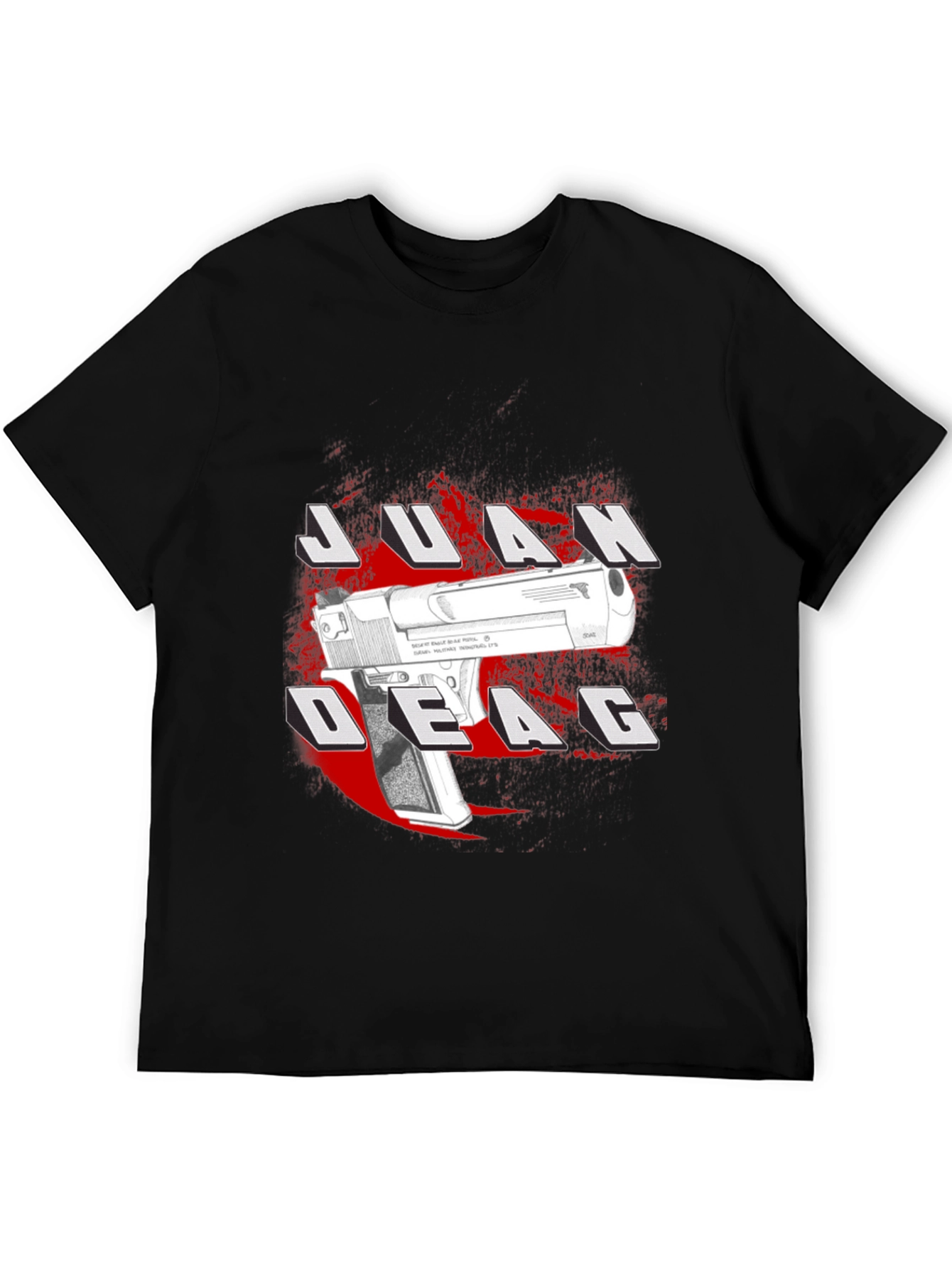 Camiseta Negra Estampada Juan Deag