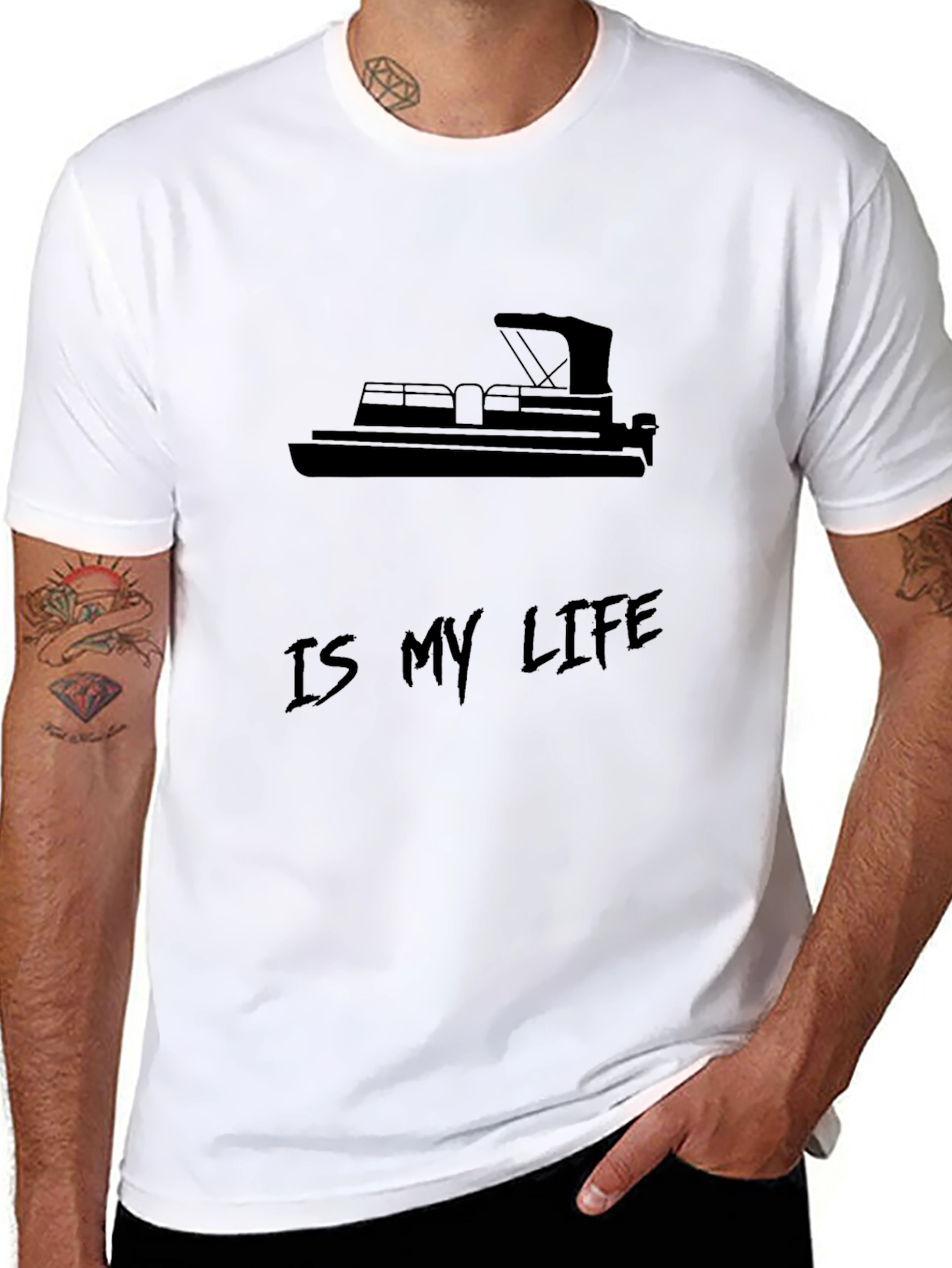 Camiseta Negra Hombre: Barco es mi Vida