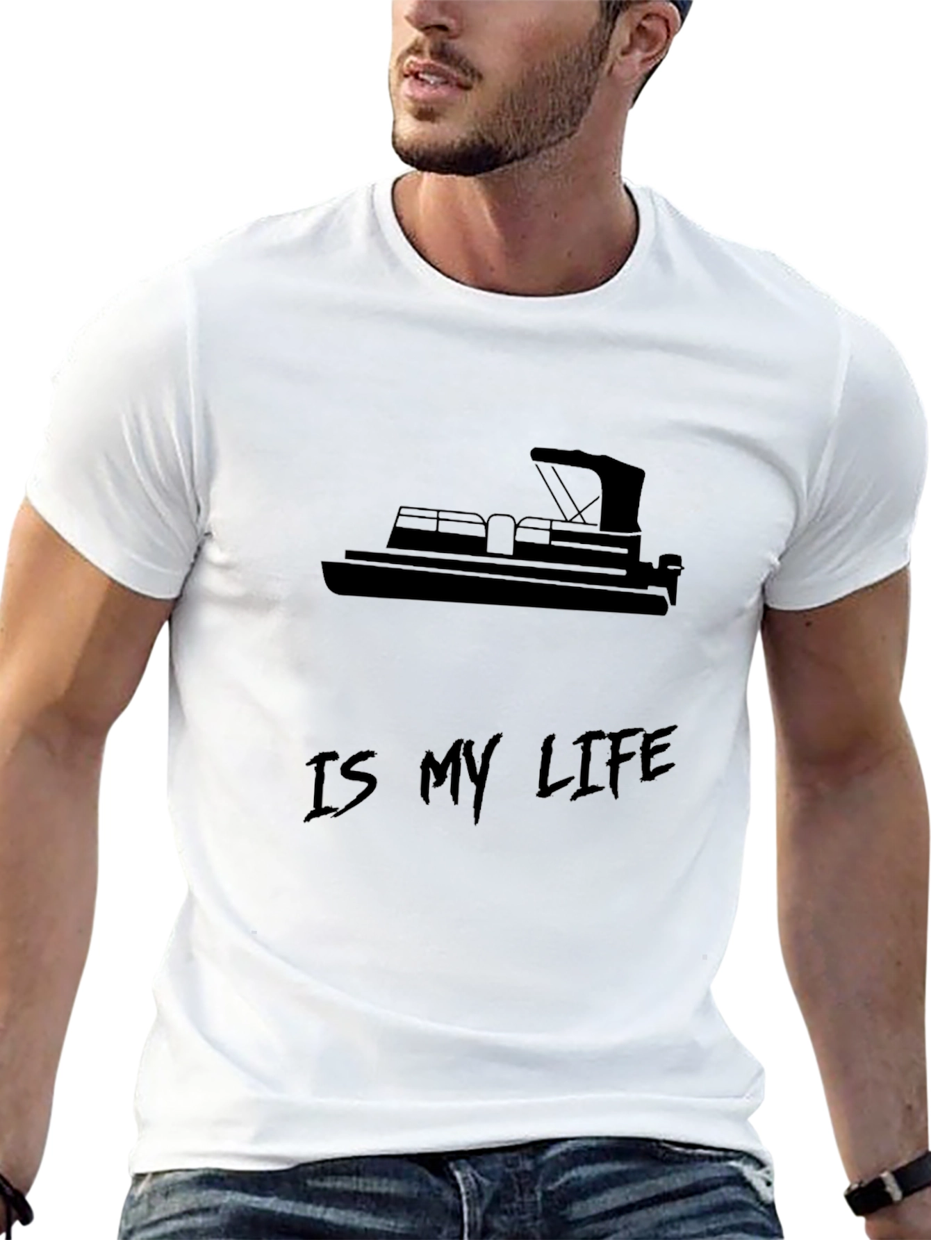 Camiseta Negra Hombre: Barco es mi Vida