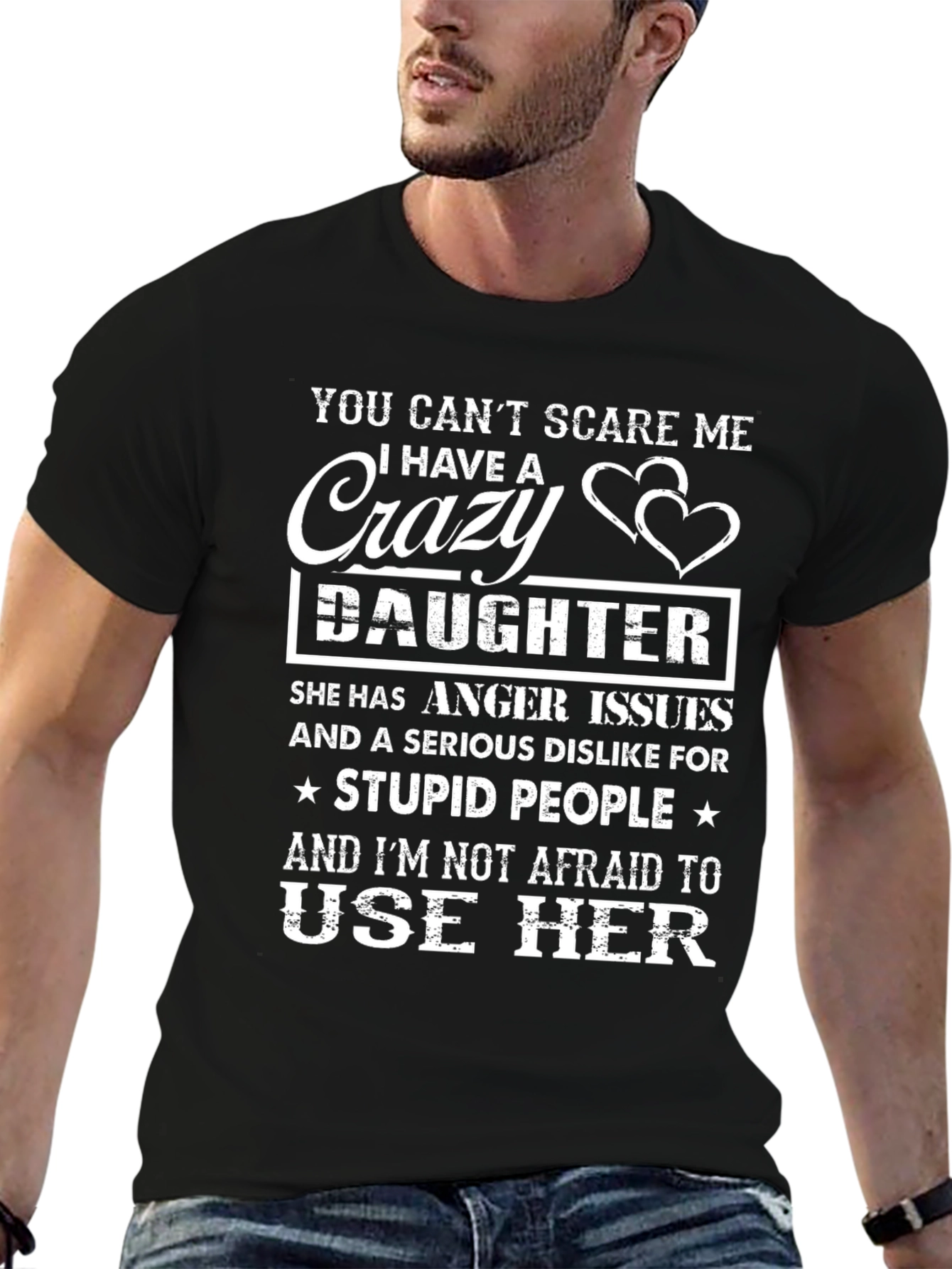 Camiseta Hija Loca para Papá Orgulloso