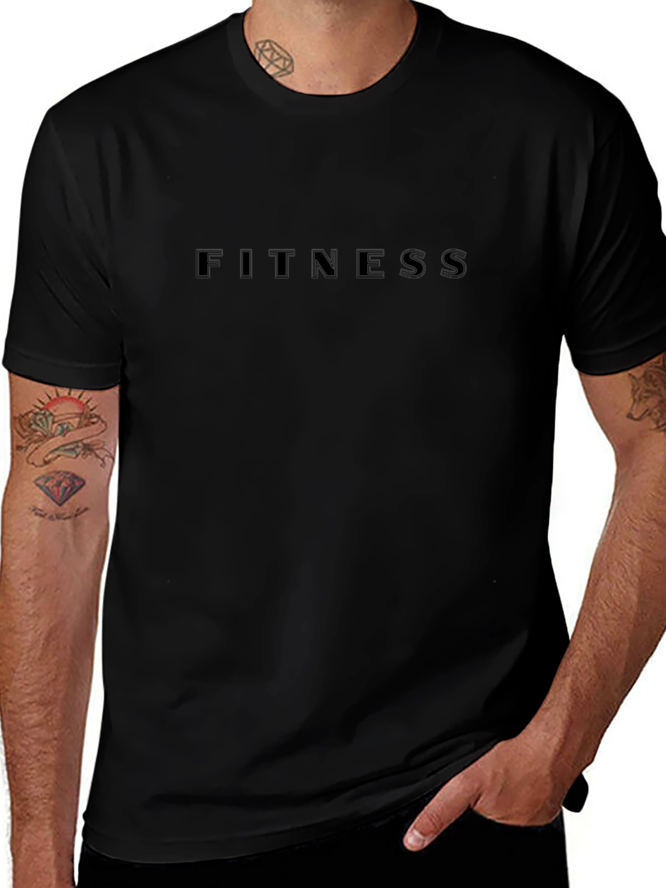Camiseta Negra Fitness Hombre - Estilo y Comodidad