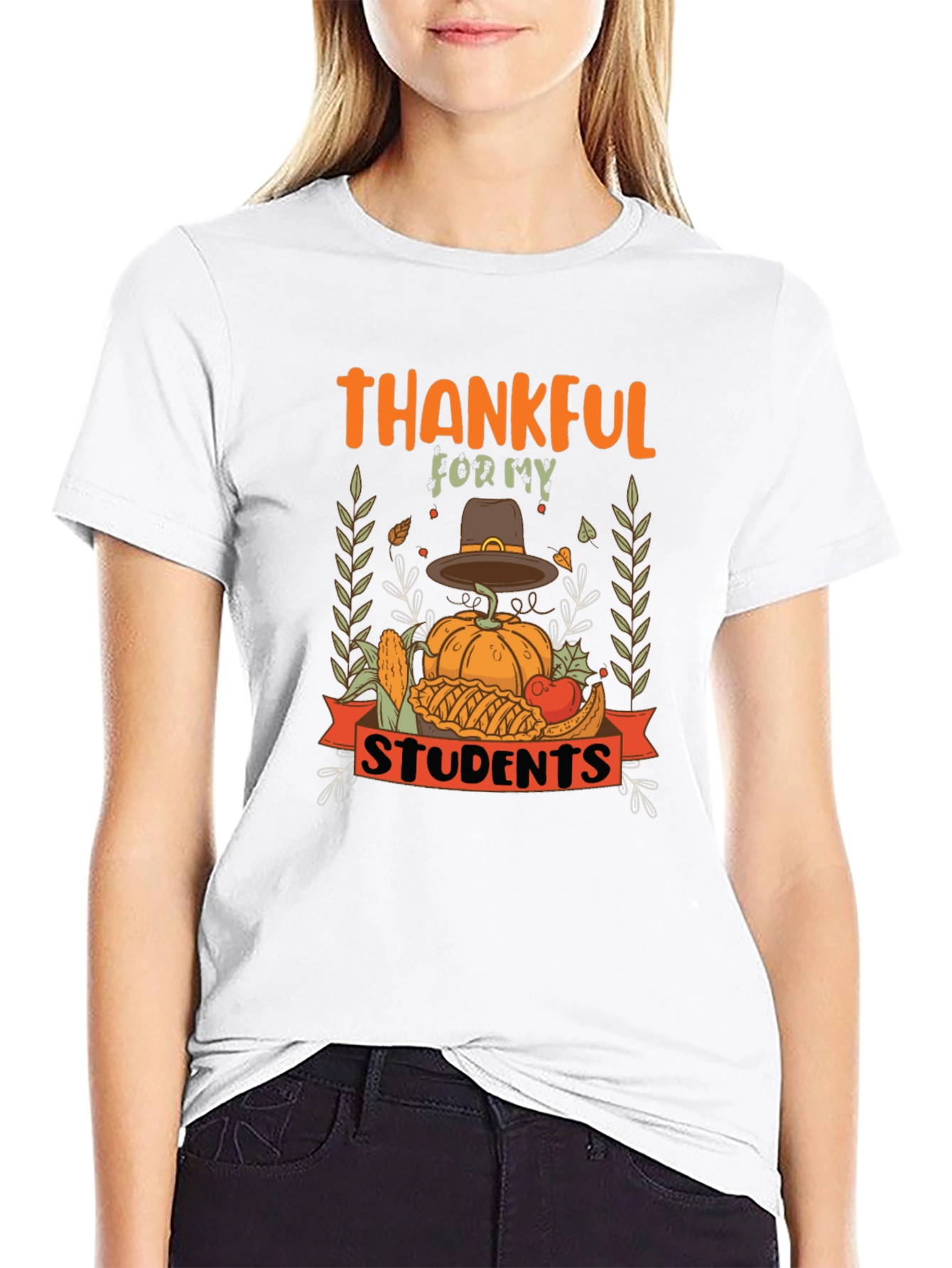 Camiseta Agradecido por mis estudiantes Acción de Gracias