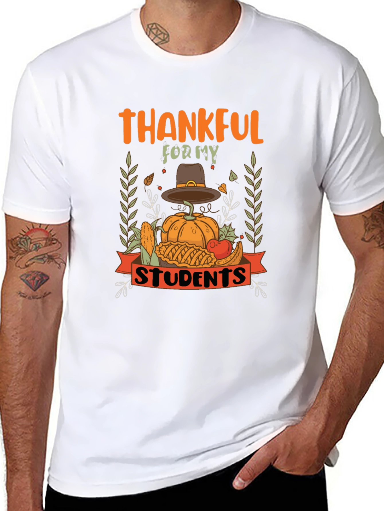 Camiseta Agradecido por mis estudiantes Acción de Gracias