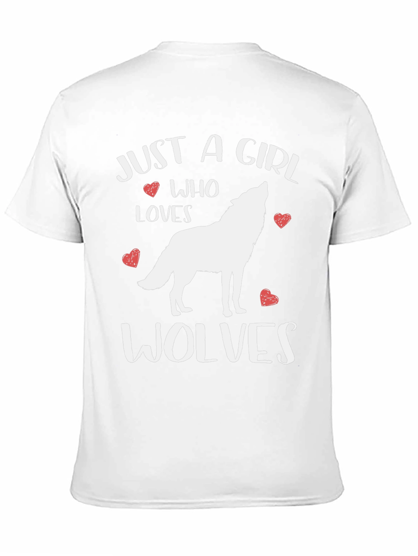 Camiseta Negra: Just A Girl Who Loves Wolves