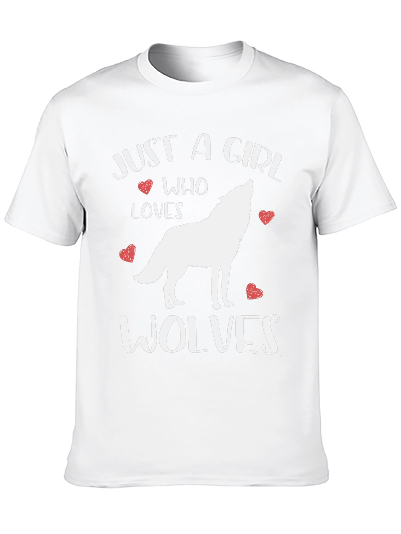 Camiseta Negra: Just A Girl Who Loves Wolves