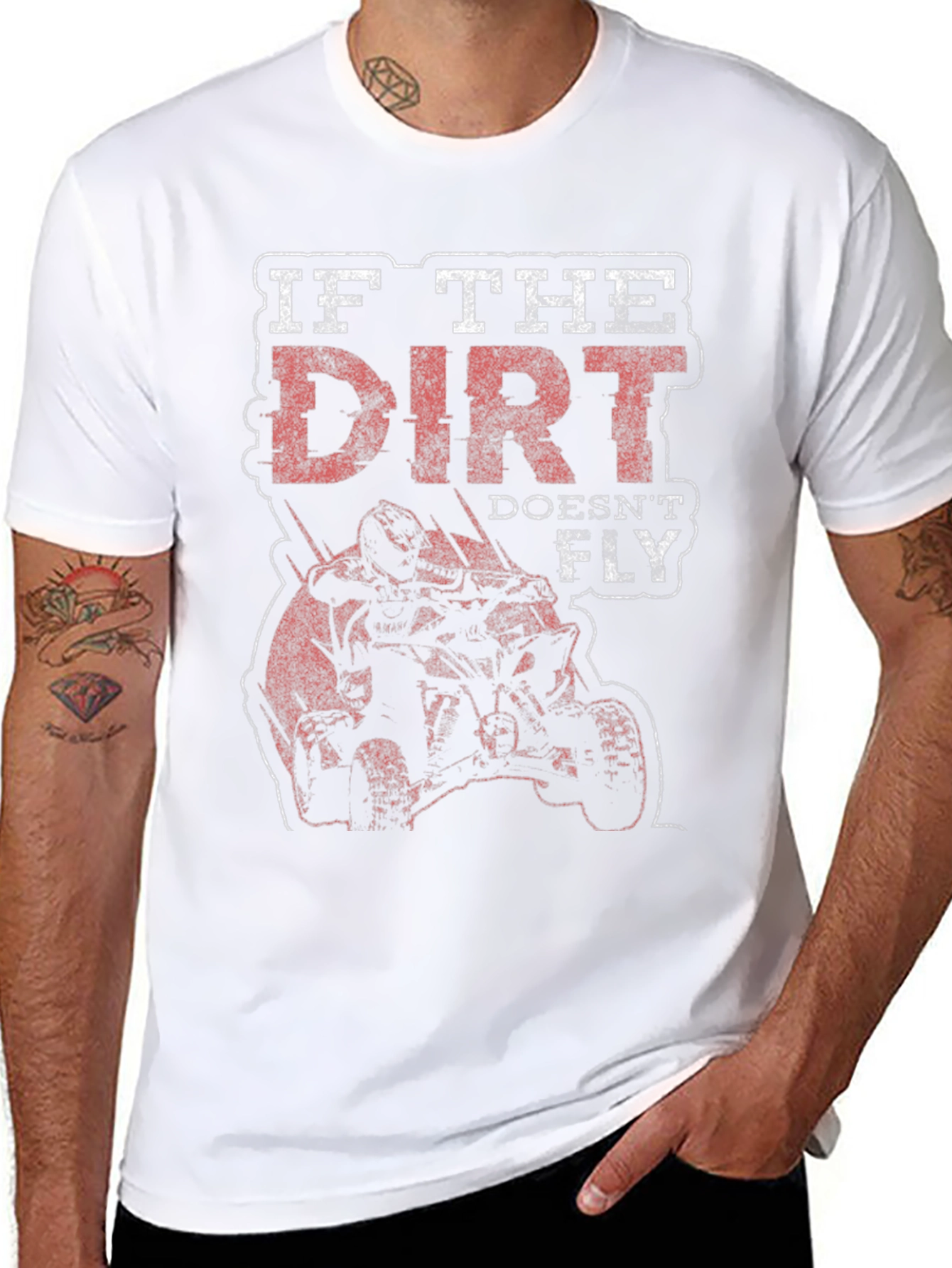 Camiseta Negra If The Dirt Doesnt Fly Off-Road