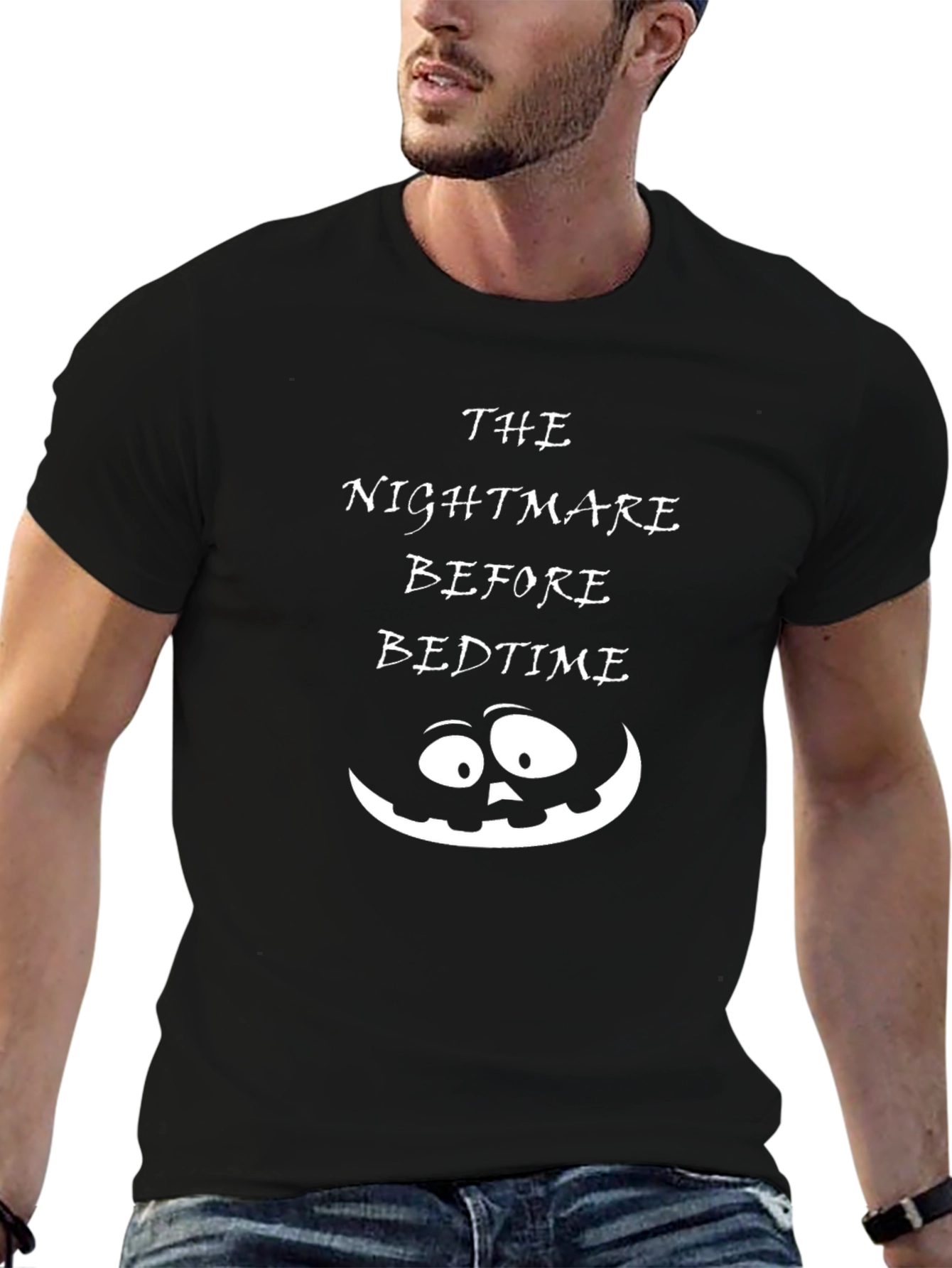 Camiseta Negra Pesadilla Antes de Acostarse
