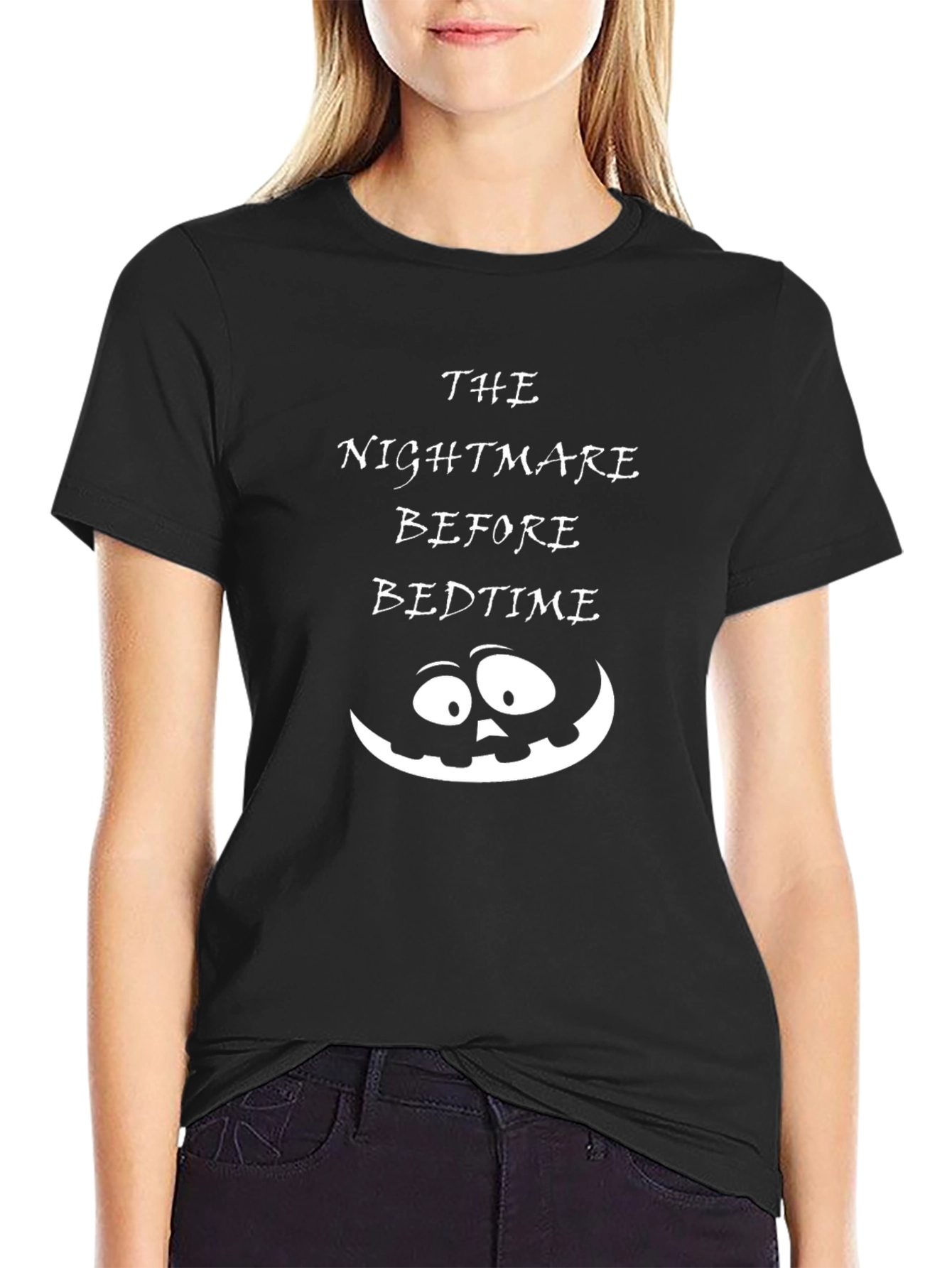 Camiseta Negra Pesadilla Antes de Acostarse
