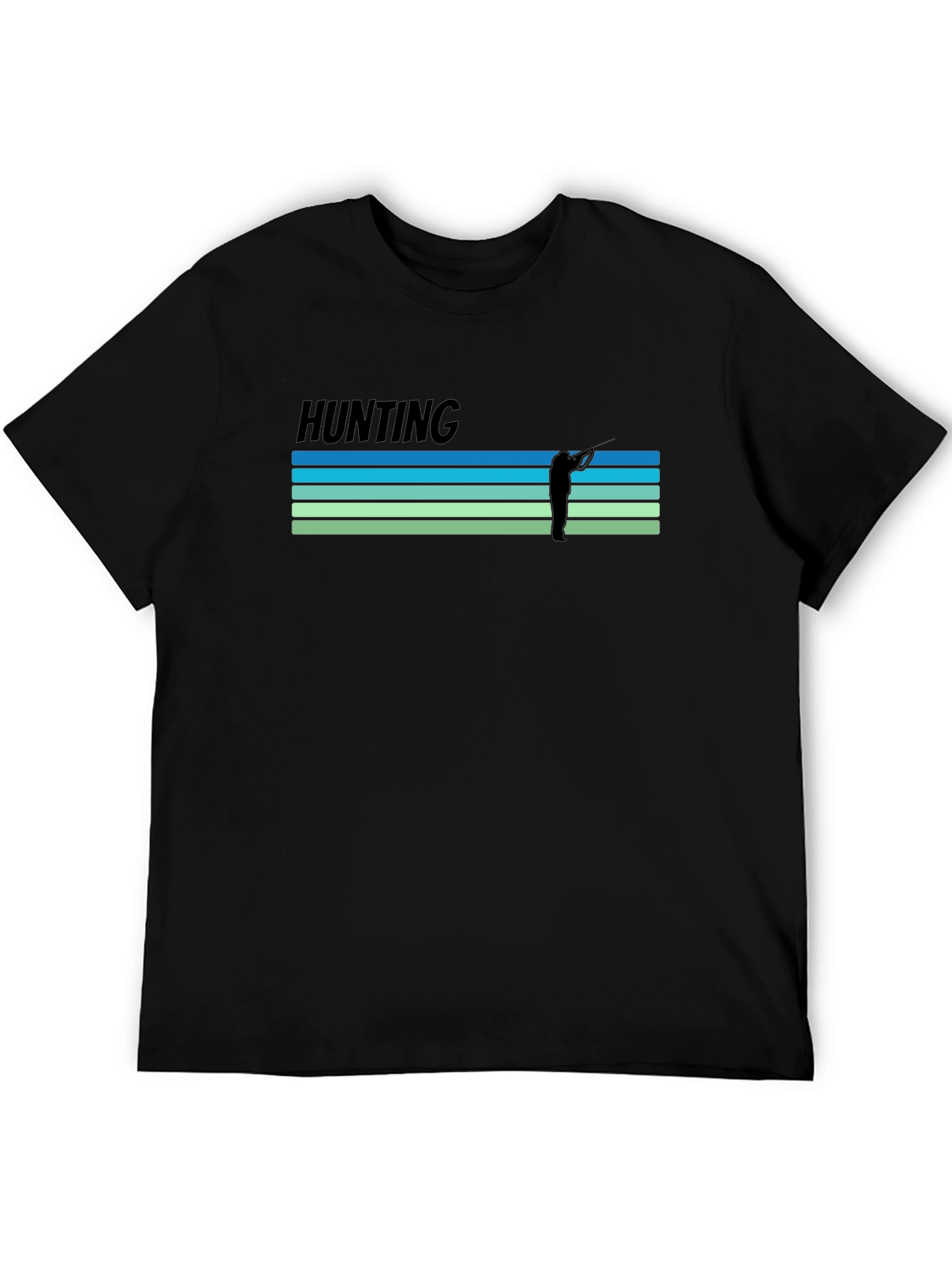 Camiseta Negra Estampada Hunting Caza