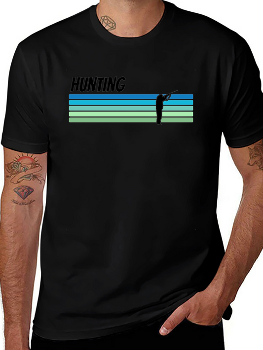 Camiseta Negra Estampada Hunting Caza