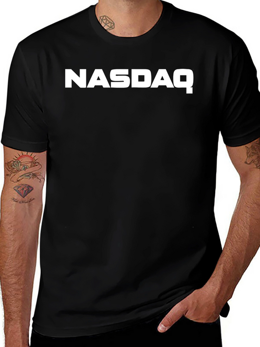 Camiseta Negra NASDAQ para Hombre