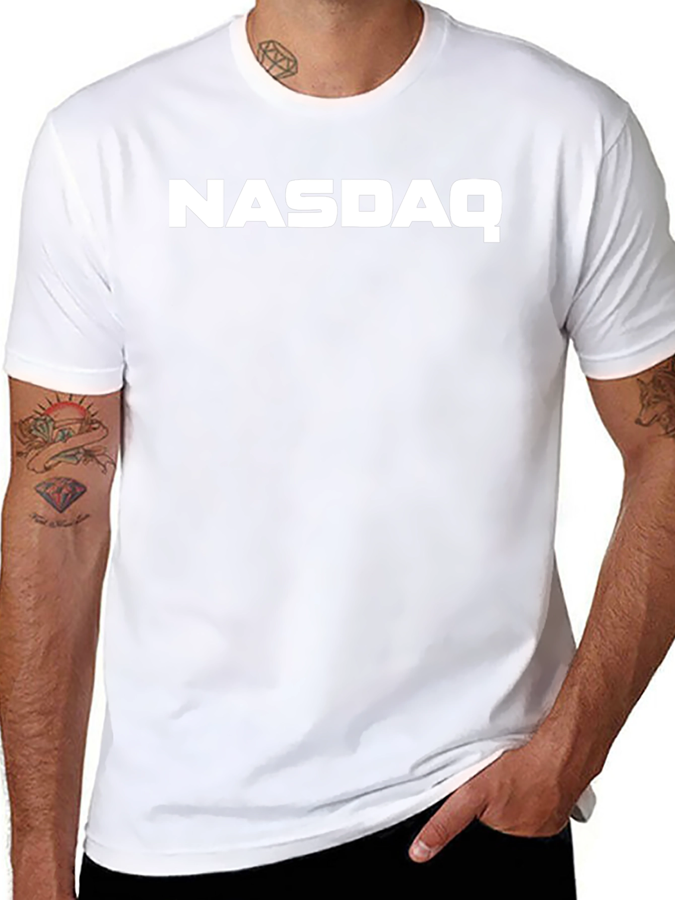 Camiseta Negra NASDAQ para Hombre