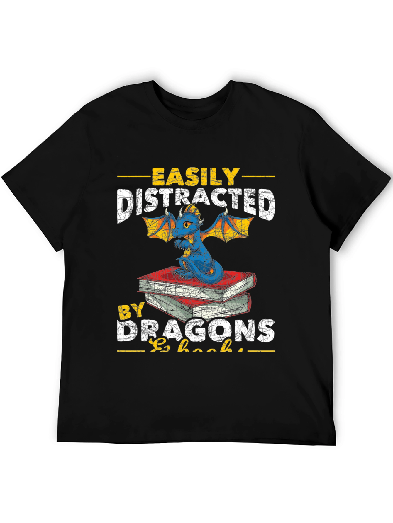 Camiseta Distraído Fácilmente por Dragones