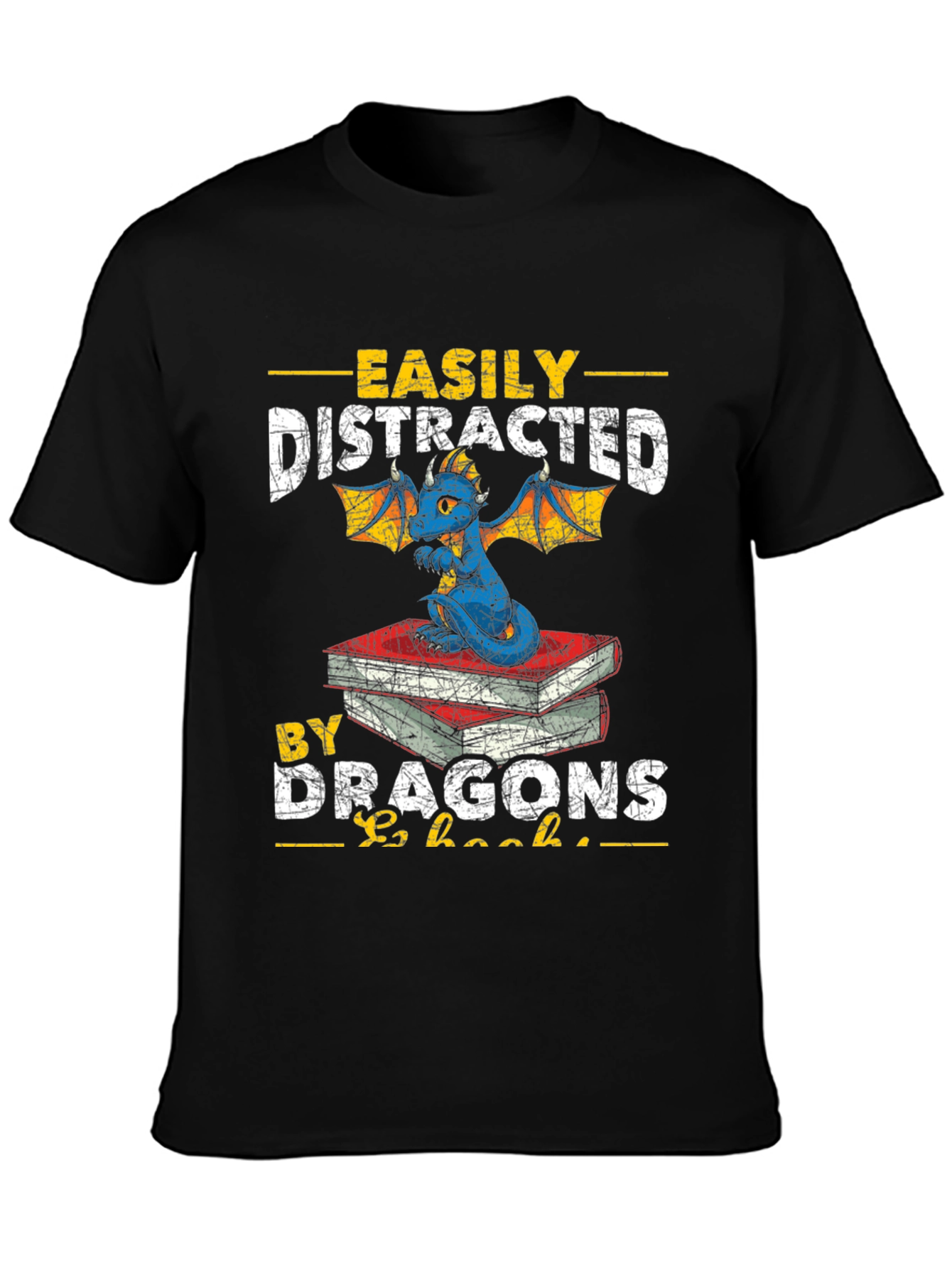 Camiseta Distraído Fácilmente por Dragones
