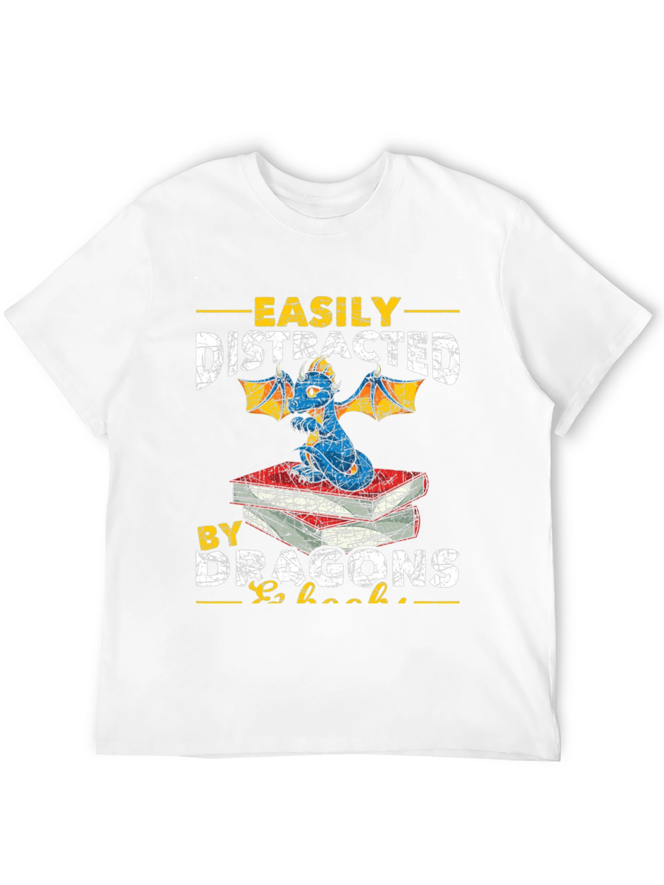 Camiseta Distraído Fácilmente por Dragones