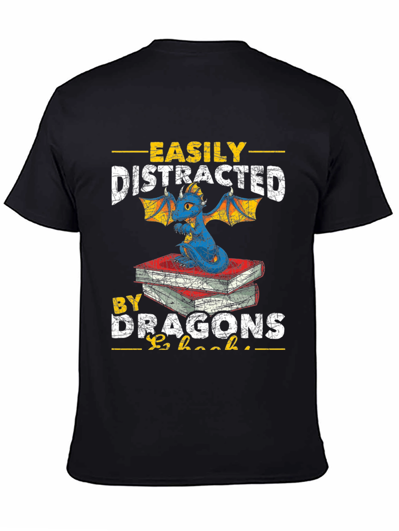 Camiseta Distraído Fácilmente por Dragones