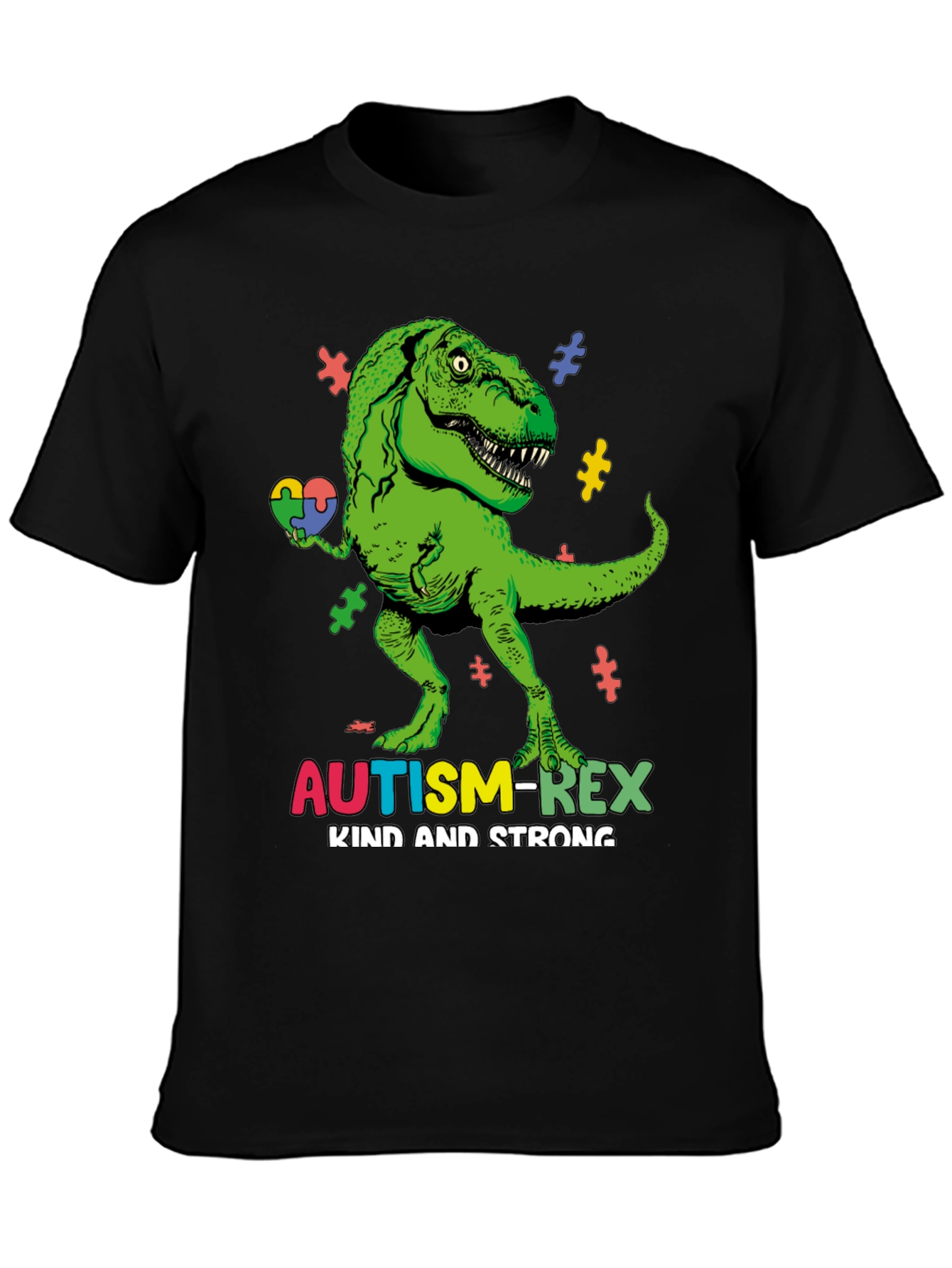 Camiseta Autism-Rex: Amable y Fuerte