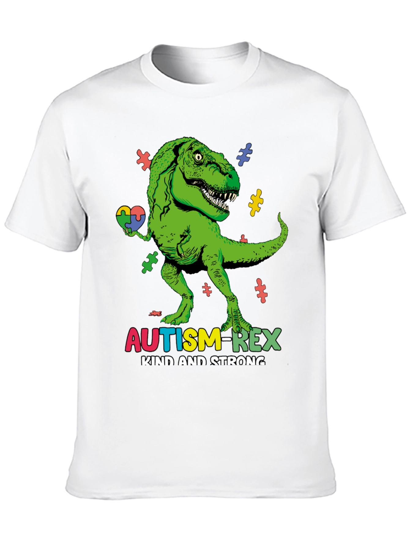 Camiseta Autism-Rex: Amable y Fuerte