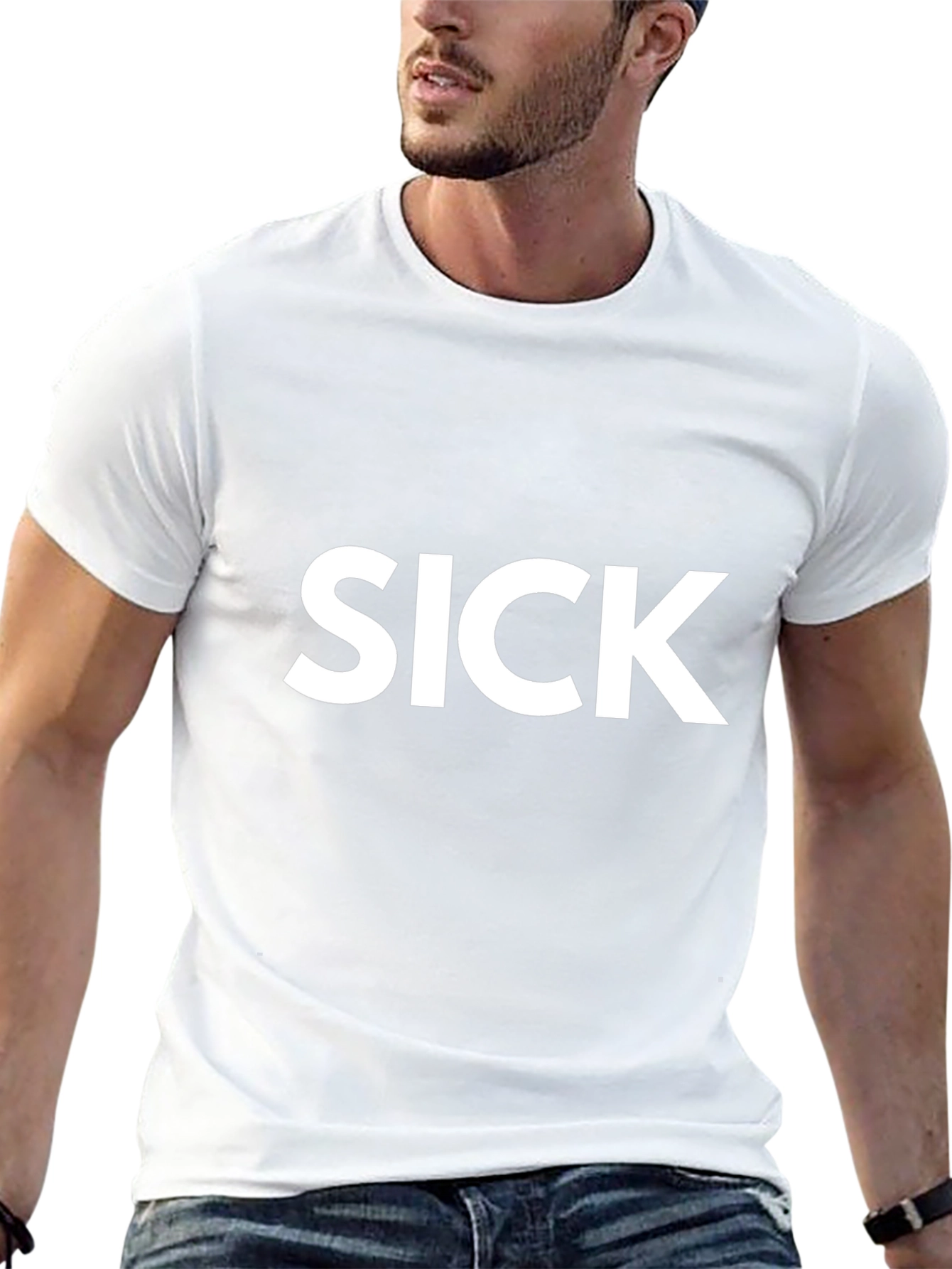Camiseta Negra SICK para Hombre - Estilo Casual