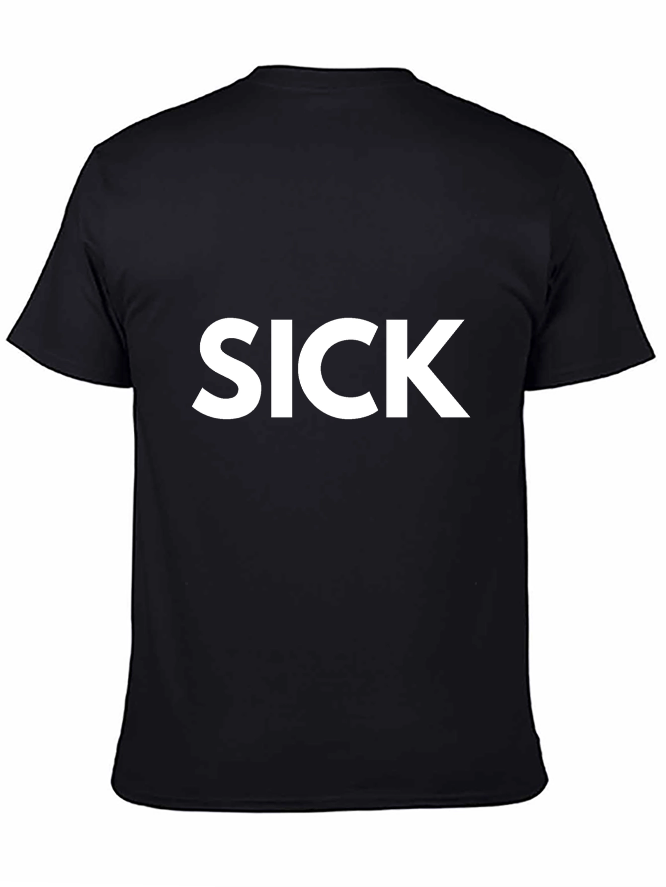 Camiseta Negra SICK para Hombre - Estilo Casual