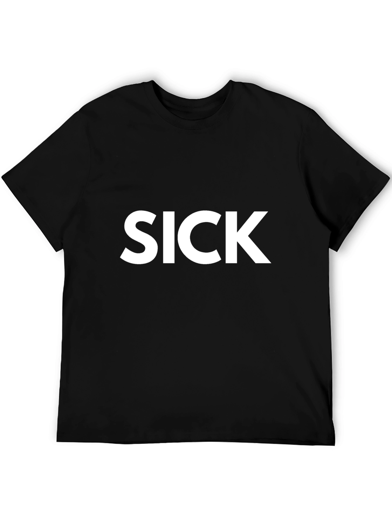 Camiseta Negra SICK para Hombre - Estilo Casual